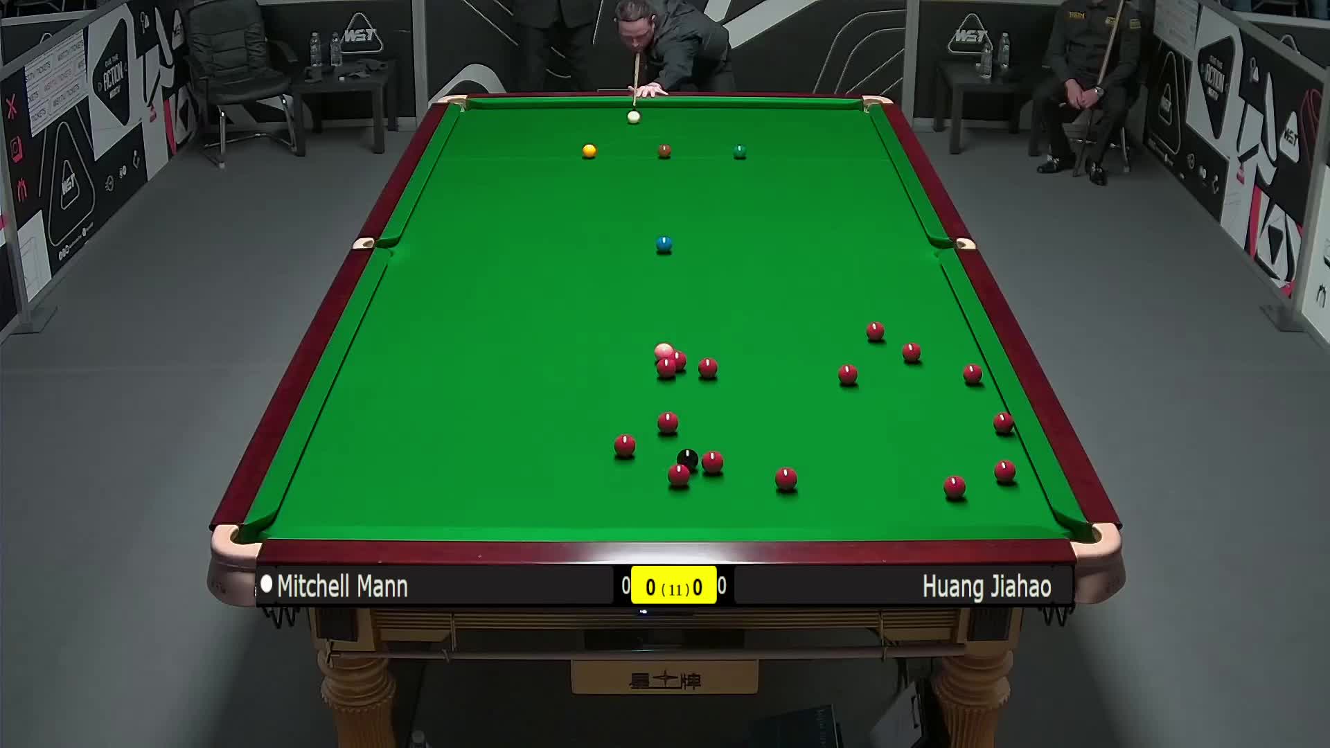 米切尔·曼恩VS黄佳浩 2025斯诺克英锦赛资格赛 第一局