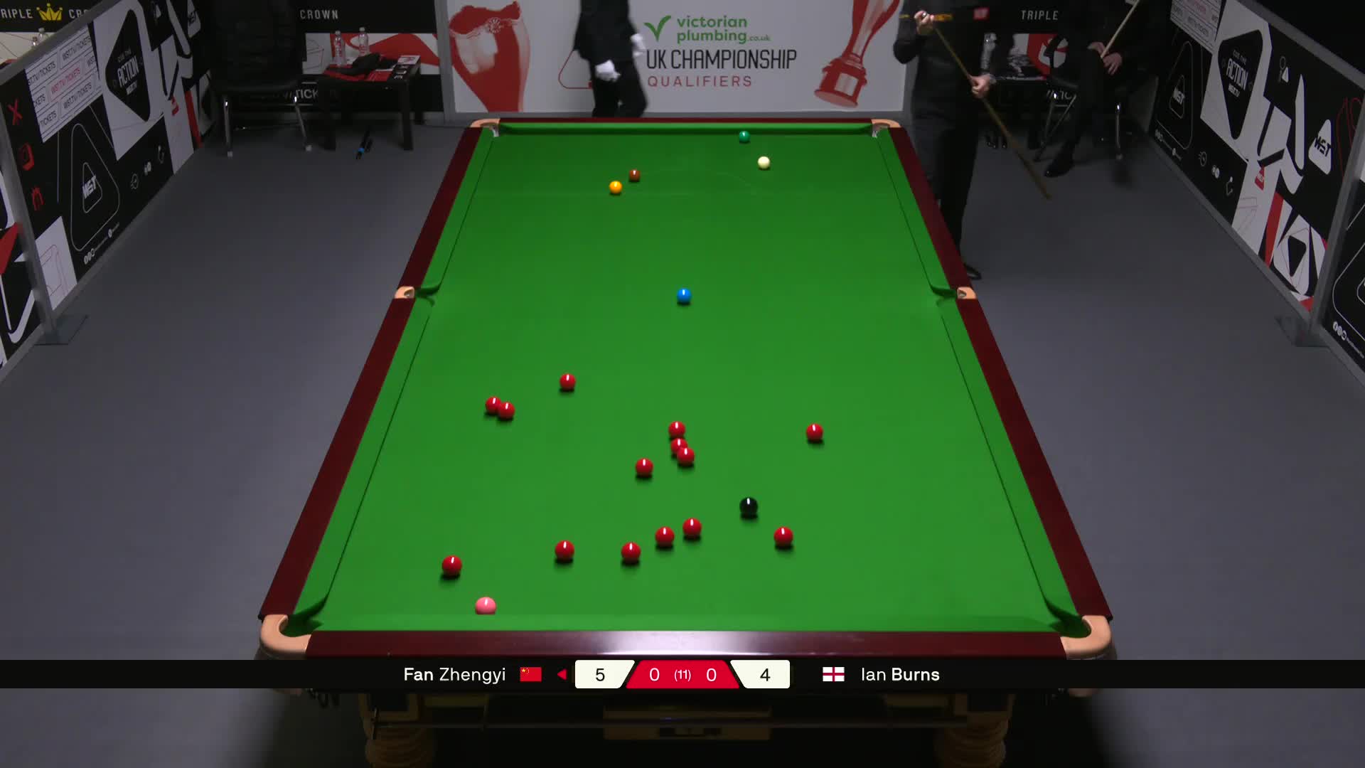 范争一VS伊恩·伯恩斯 2025斯诺克英锦赛资格赛 第一局