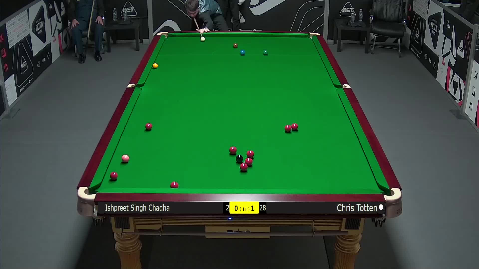 伊什普利特·辛格·查达VS克里斯·托顿 2025斯诺克英锦赛资格赛 第二局