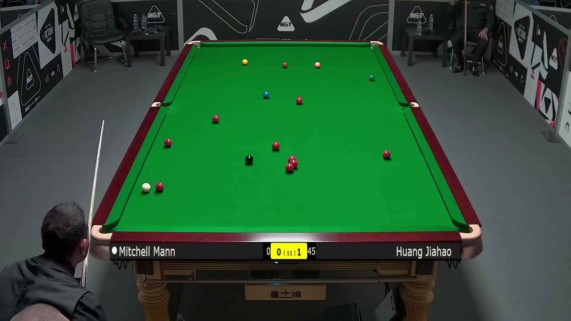 米切尔·曼恩VS黄佳浩 2025斯诺克英锦赛资格赛 第二局