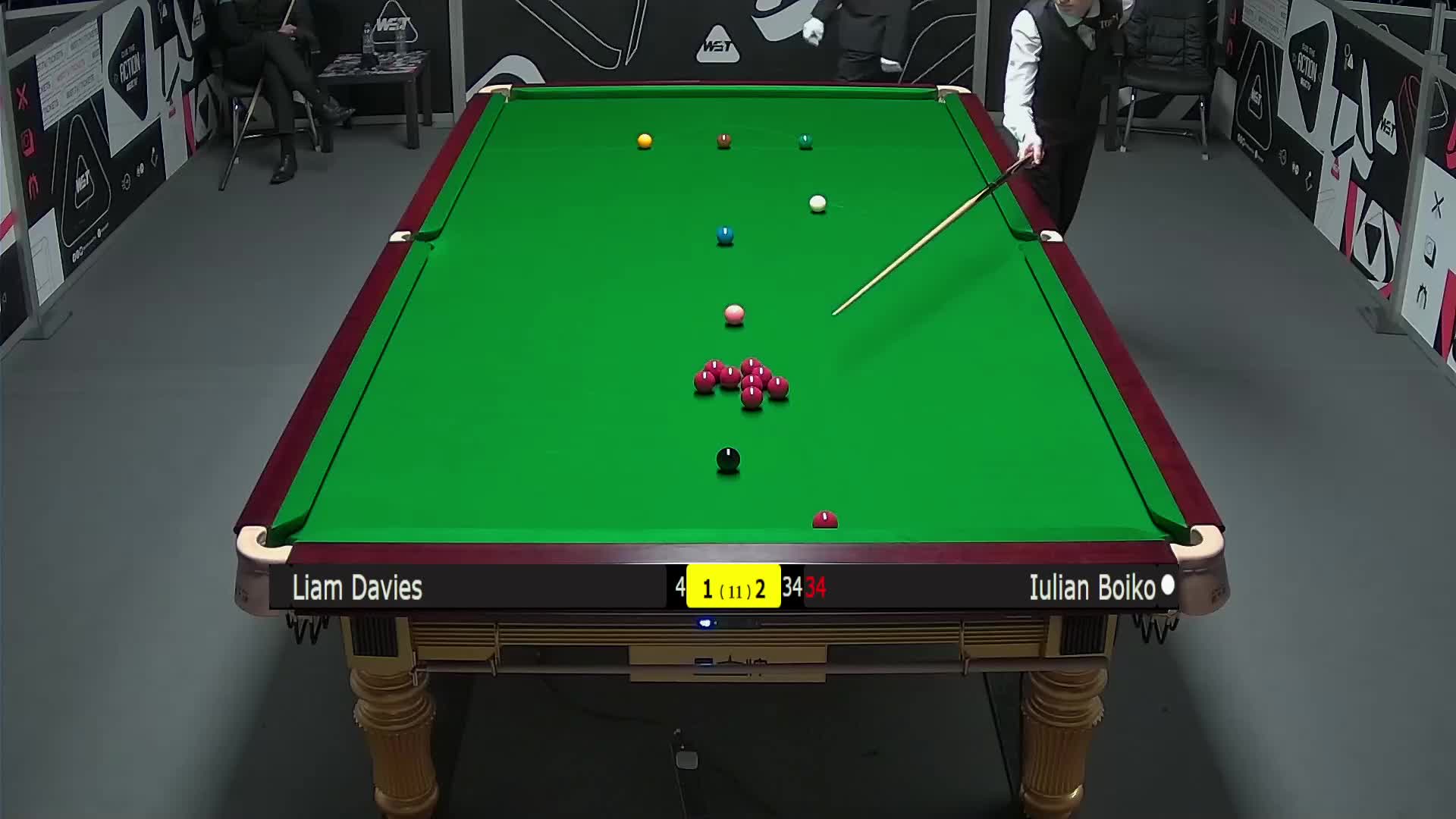 利亚姆·戴维斯VS尤里安·伯伊科 2025斯诺克英锦赛资格赛 第四局