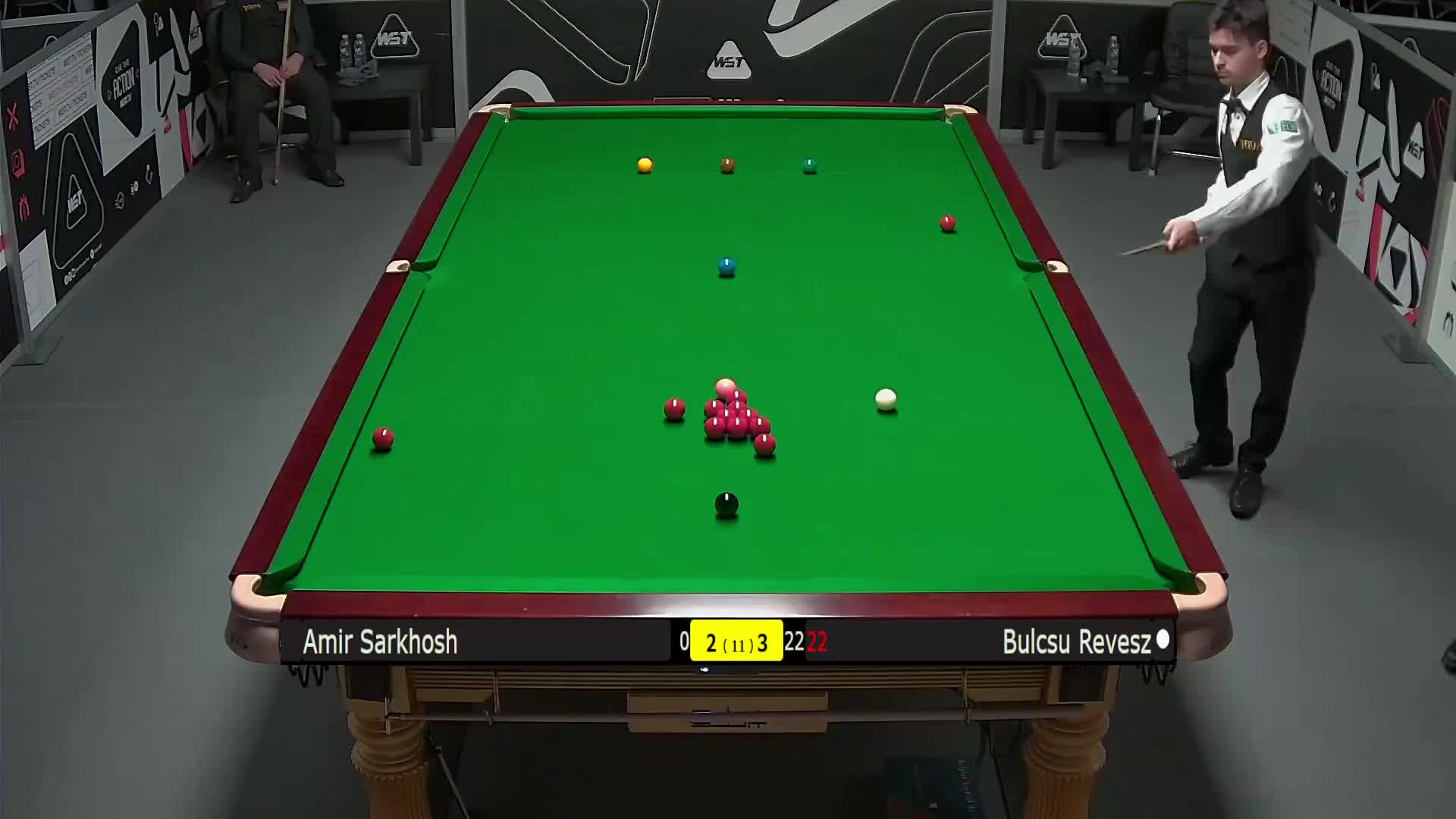 阿米尔·萨克霍什VS布尔丘·雷韦兹 2025斯诺克英锦赛资格赛 第六局