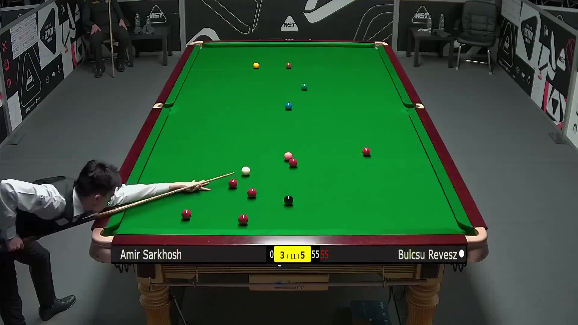 阿米尔·萨克霍什VS布尔丘·雷韦兹 2025斯诺克英锦赛资格赛 第九局