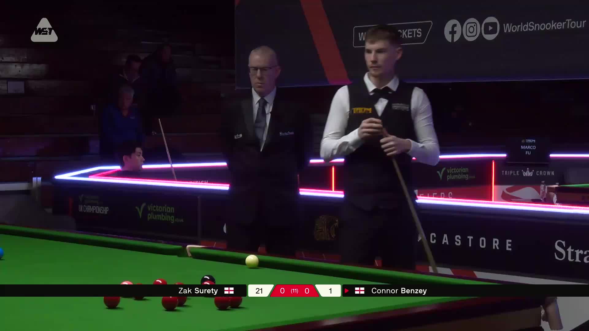 扎克·苏尔蒂VS康纳·本泽 2025斯诺克英锦赛资格赛 第一局