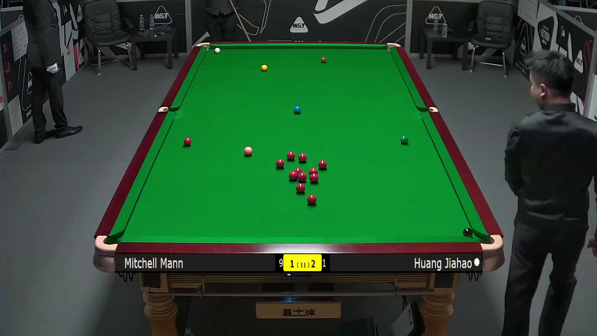 米切尔·曼恩VS黄佳浩 2025斯诺克英锦赛资格赛 第四局