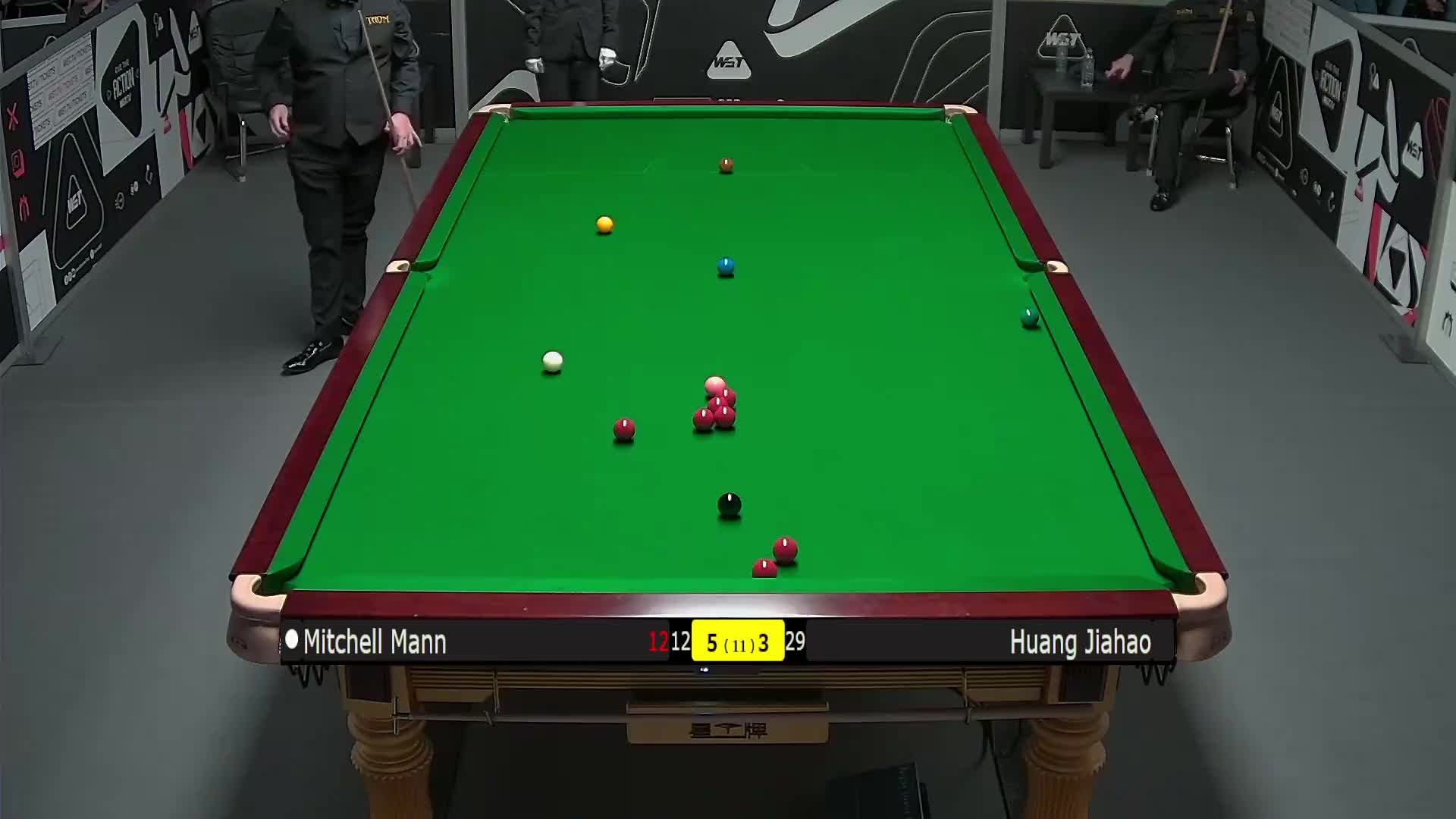 米切尔·曼恩VS黄佳浩 2025斯诺克英锦赛资格赛 第九局