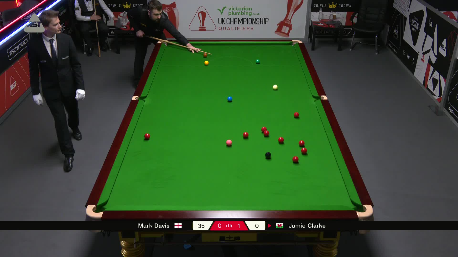 马克·戴维斯VS詹姆·克拉克  2025斯诺克英锦赛资格赛 第二局
