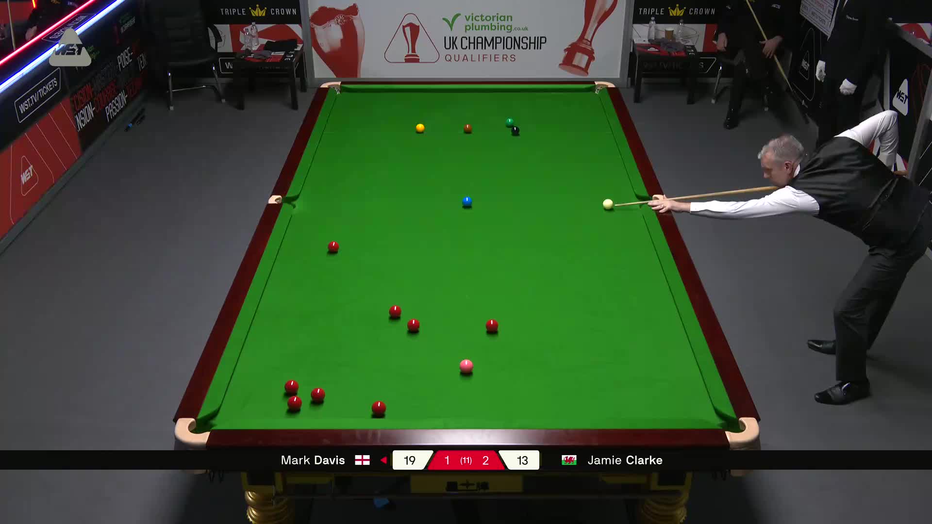 马克·戴维斯VS詹姆·克拉克 2025斯诺克英锦赛资格赛 第四局