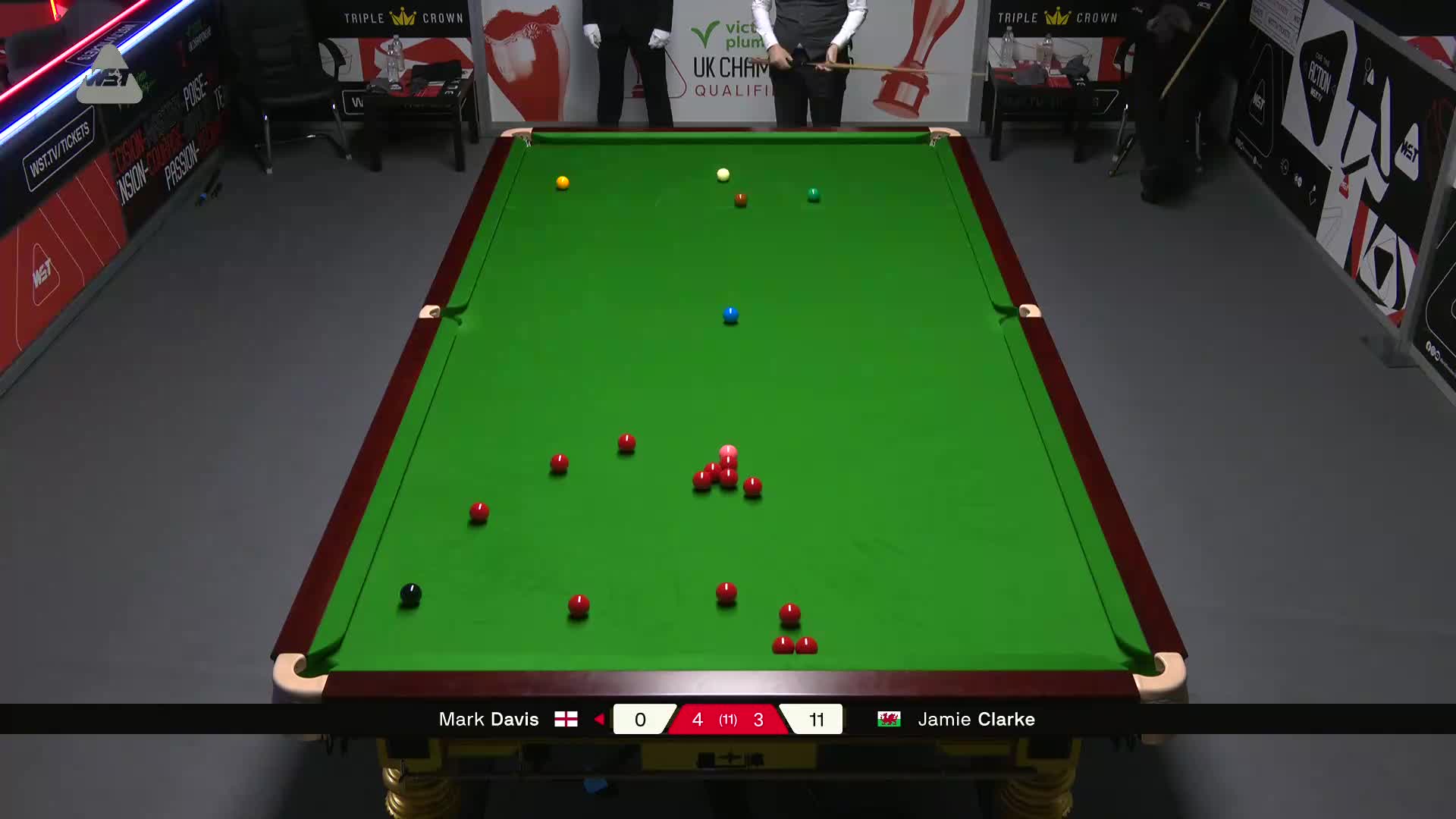 马克·戴维斯VS詹姆·克拉克 2025斯诺克英锦赛资格赛 第八局