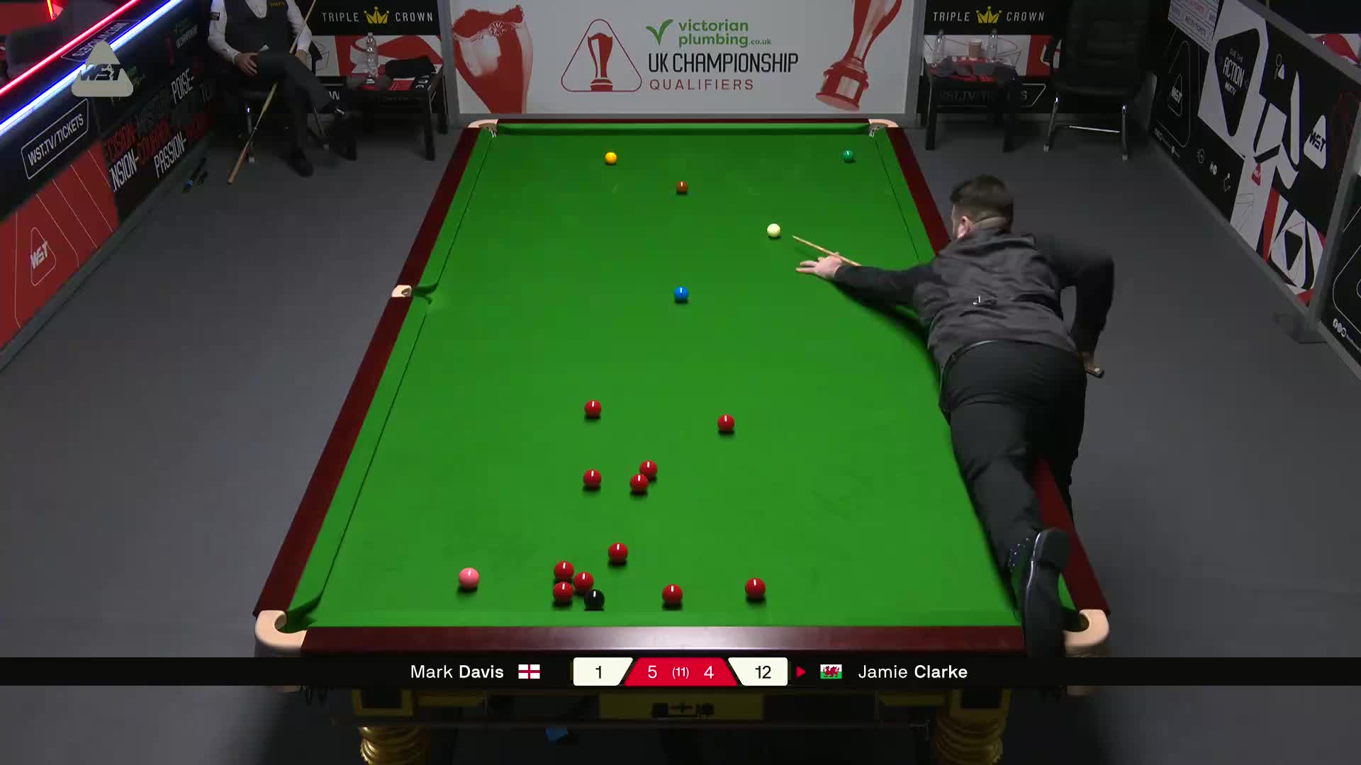 马克·戴维斯VS詹姆·克拉克 2025斯诺克英锦赛资格赛 第十局
