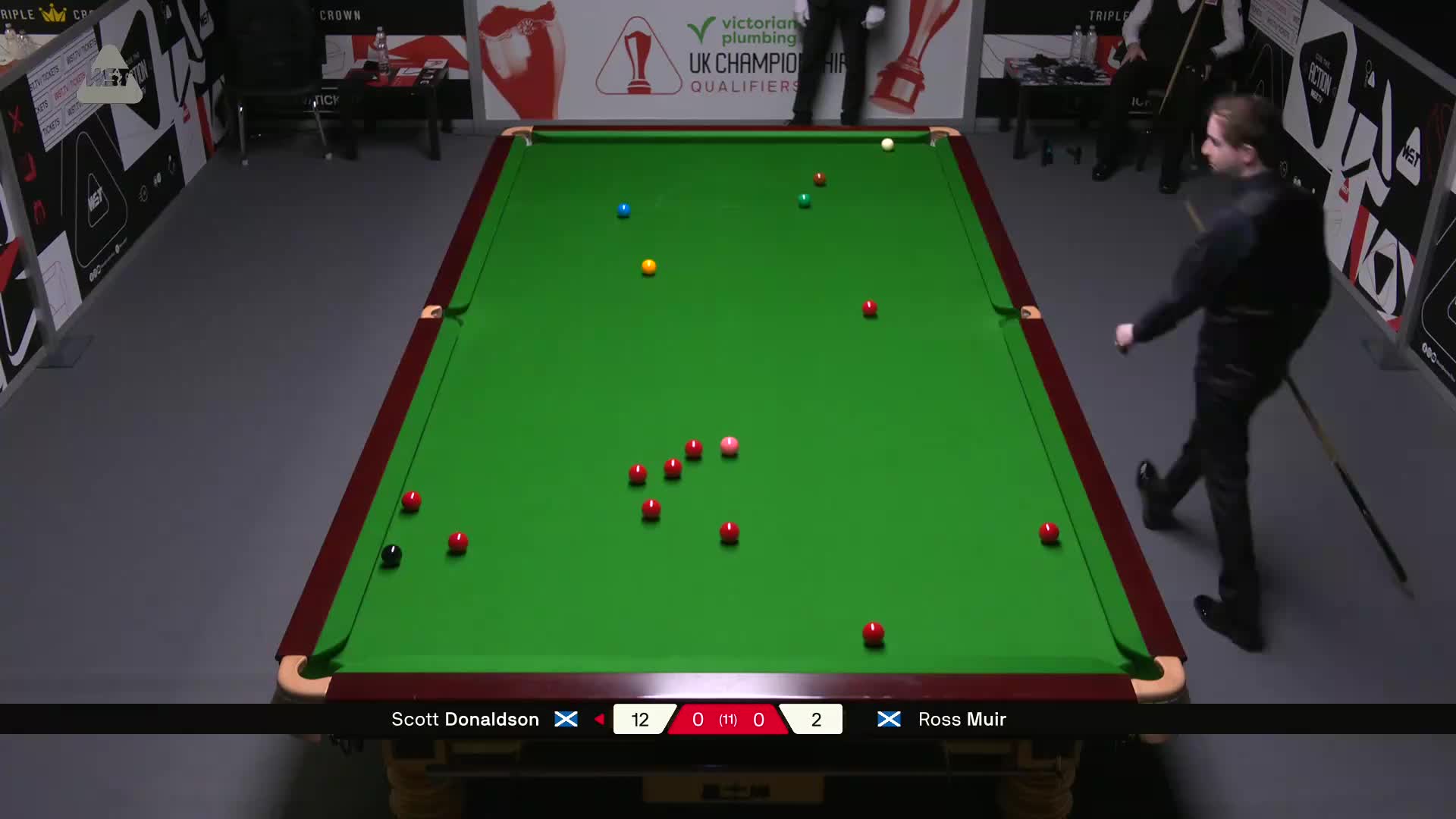斯科特·唐纳森VS罗斯·缪尔  2025斯诺克英锦赛资格赛 第一局
