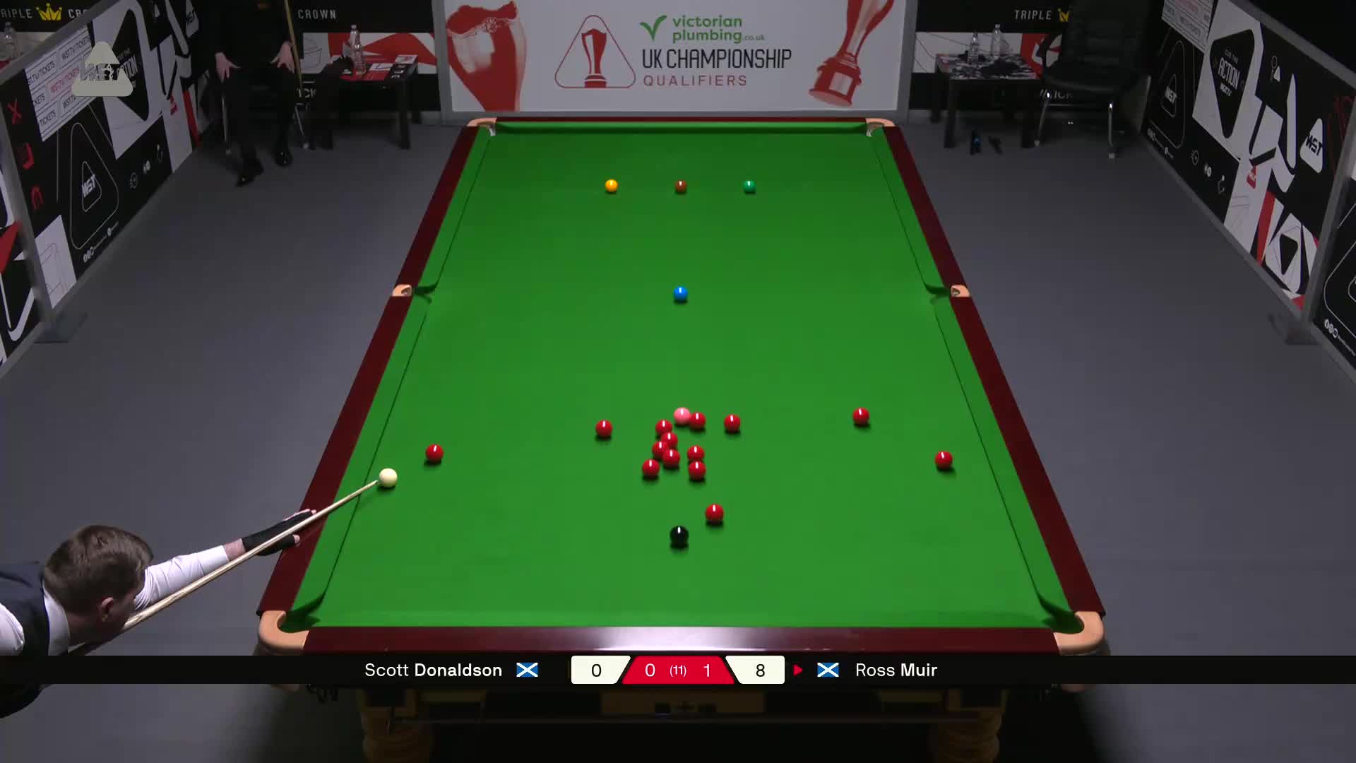 斯科特·唐纳森VS罗斯·缪尔  2025斯诺克英锦赛资格赛 第二局