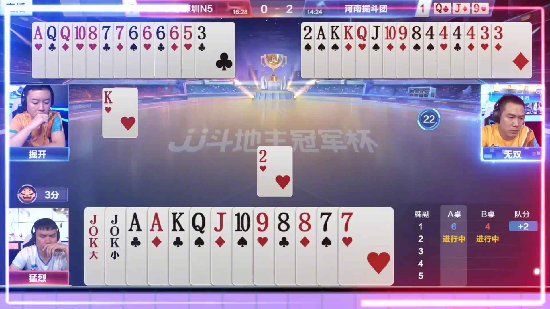 直接顶到地主的嗓子眼