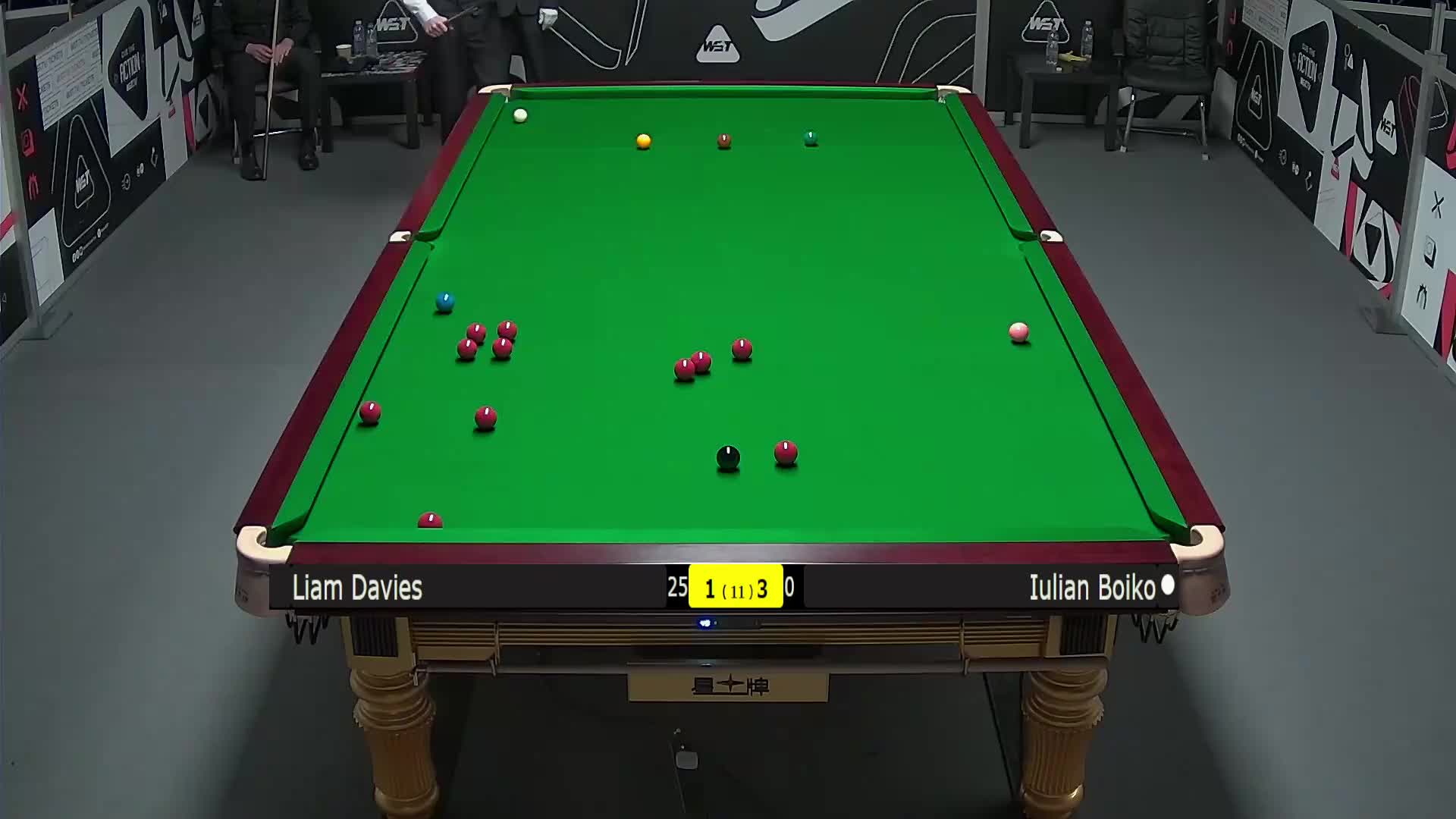 利亚姆·戴维斯VS尤里安·伯伊科 2025斯诺克英锦赛资格赛 第五局