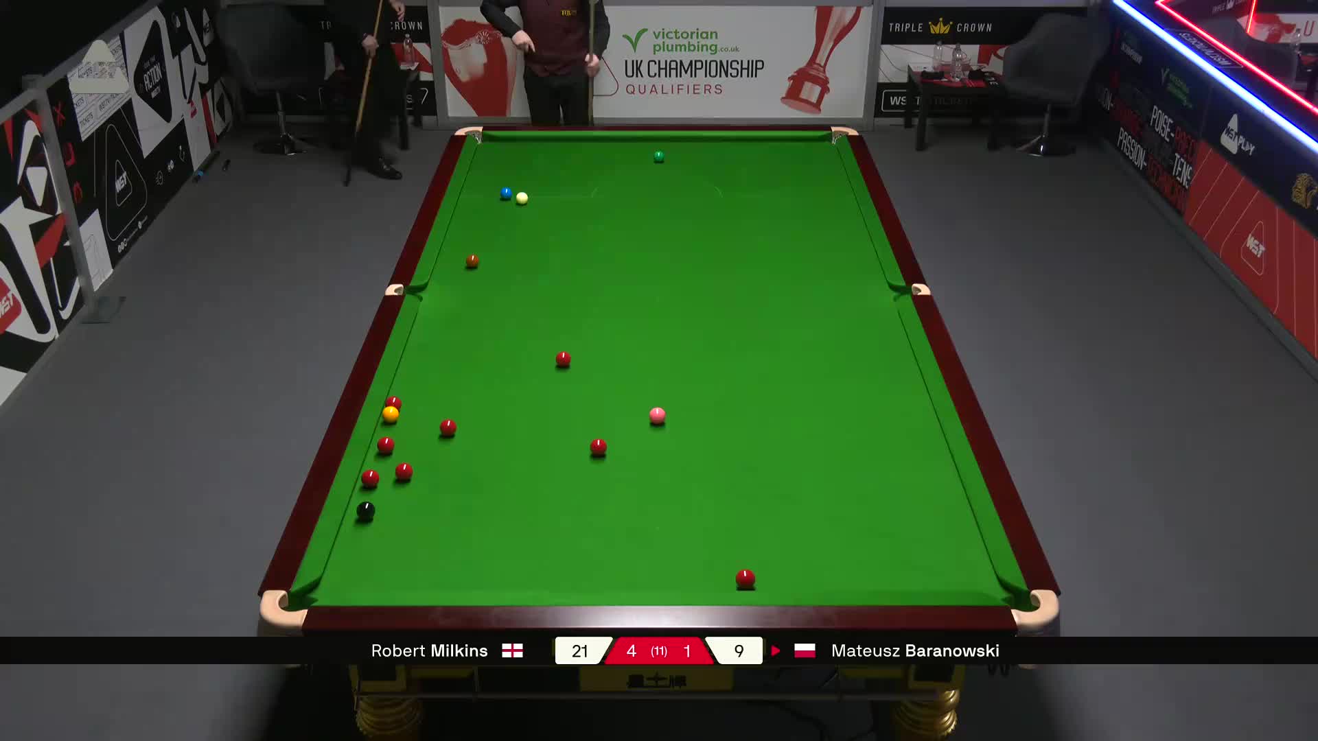 罗伯特·米尔金斯VS马特乌斯·巴拉诺夫斯基 2025斯诺克英锦赛资格赛 第六局