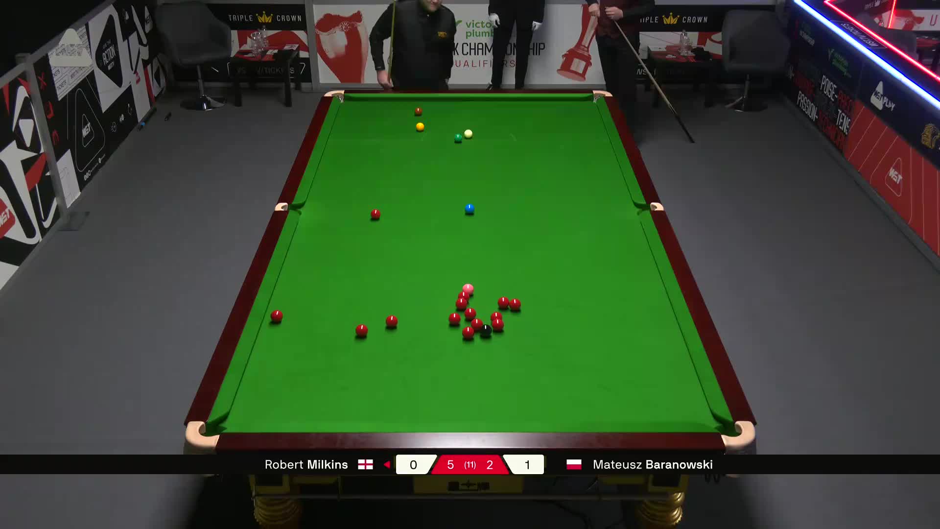 罗伯特·米尔金斯VS马特乌斯·巴拉诺夫斯基 2025斯诺克英锦赛资格赛 第八局