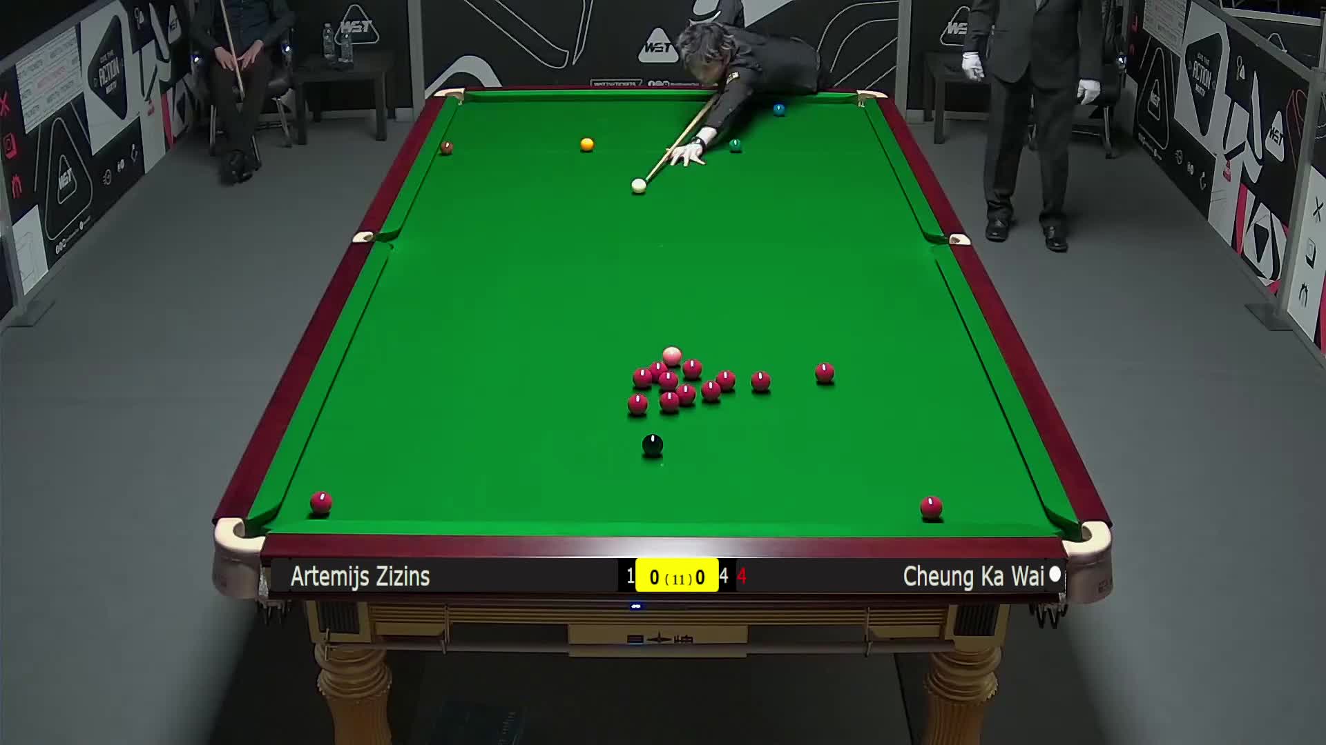 阿特米吉斯·齐津斯VS张家玮 2025斯诺克英锦赛资格赛 第一局