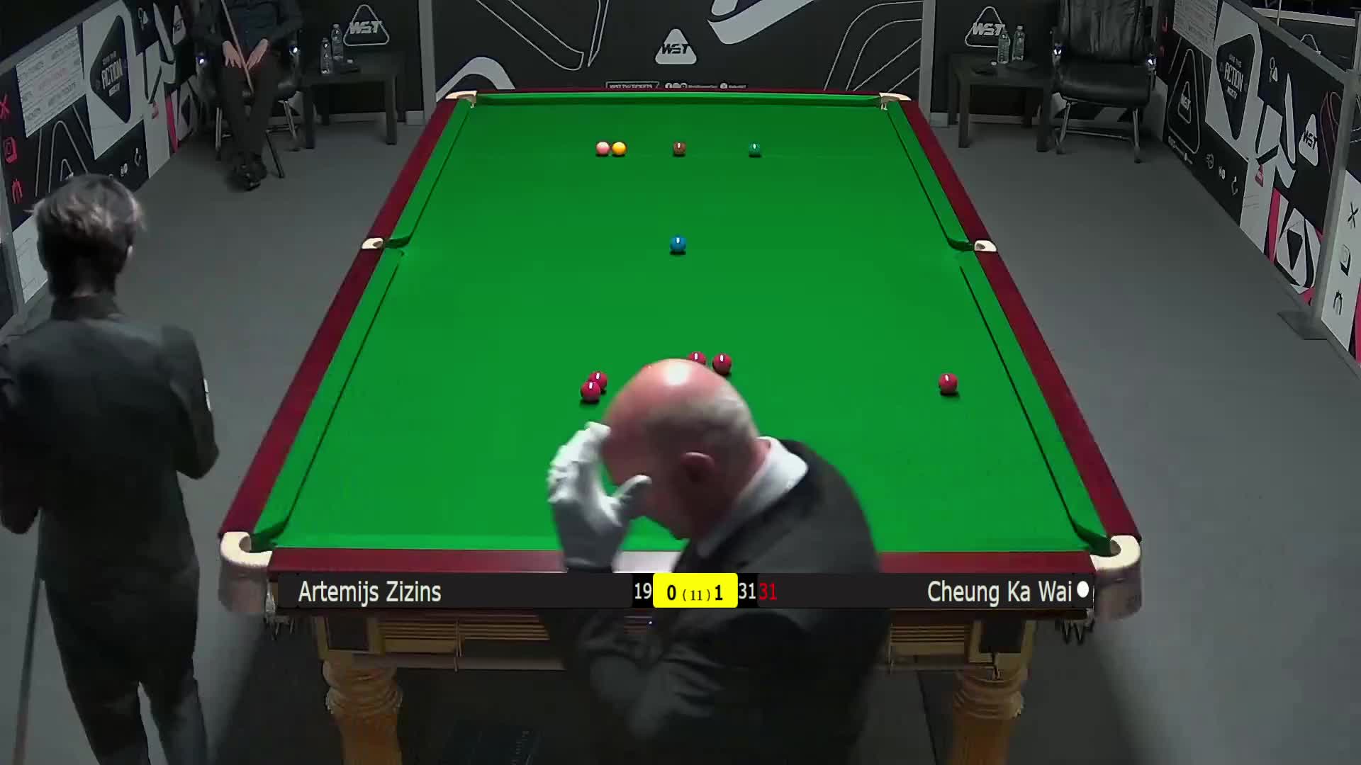 阿特米吉斯·齐津斯VS张家玮 2025斯诺克英锦赛资格赛 第二局