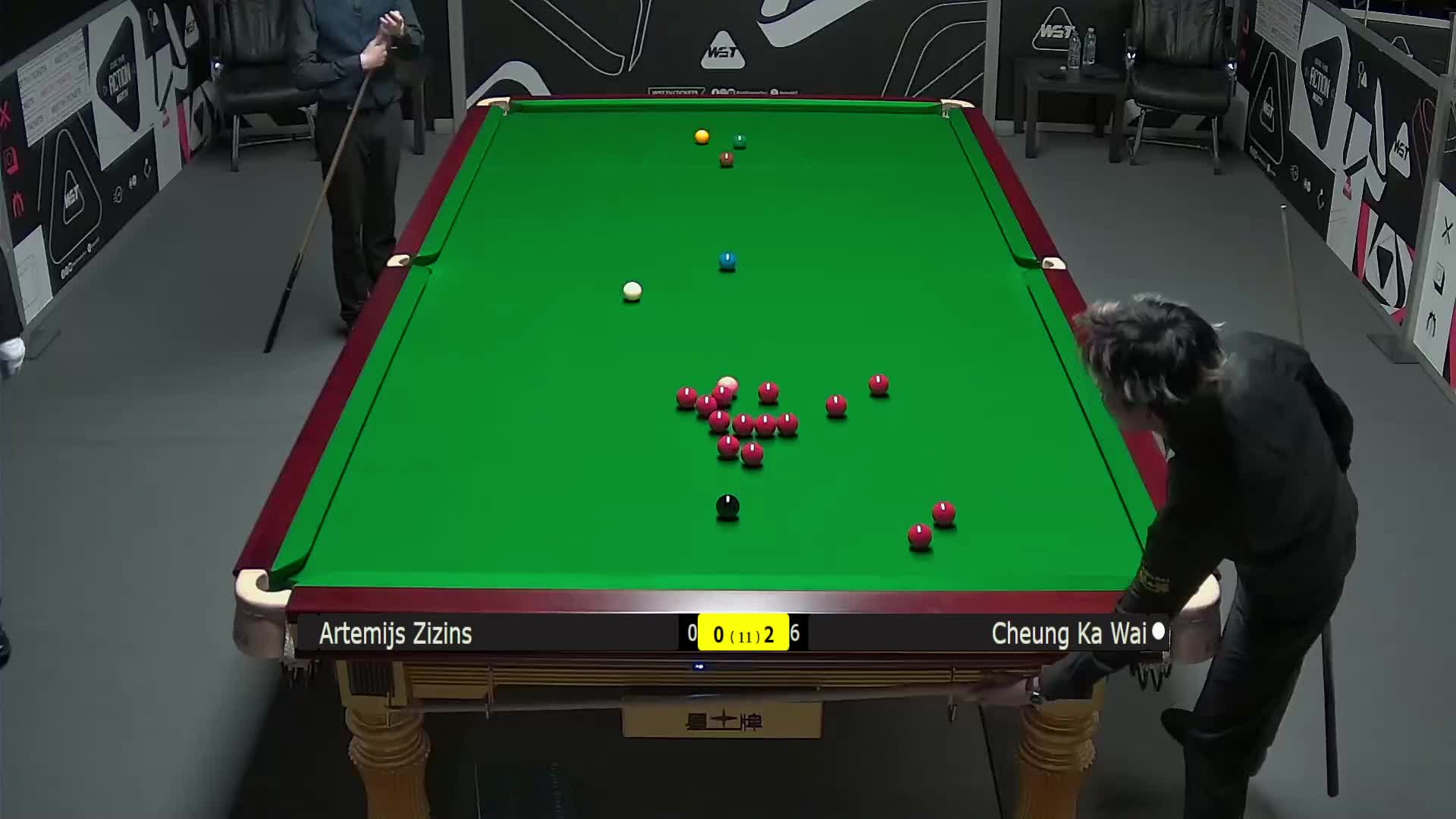 阿特米吉斯·齐津斯VS张家玮 2025斯诺克英锦赛资格赛 第三局