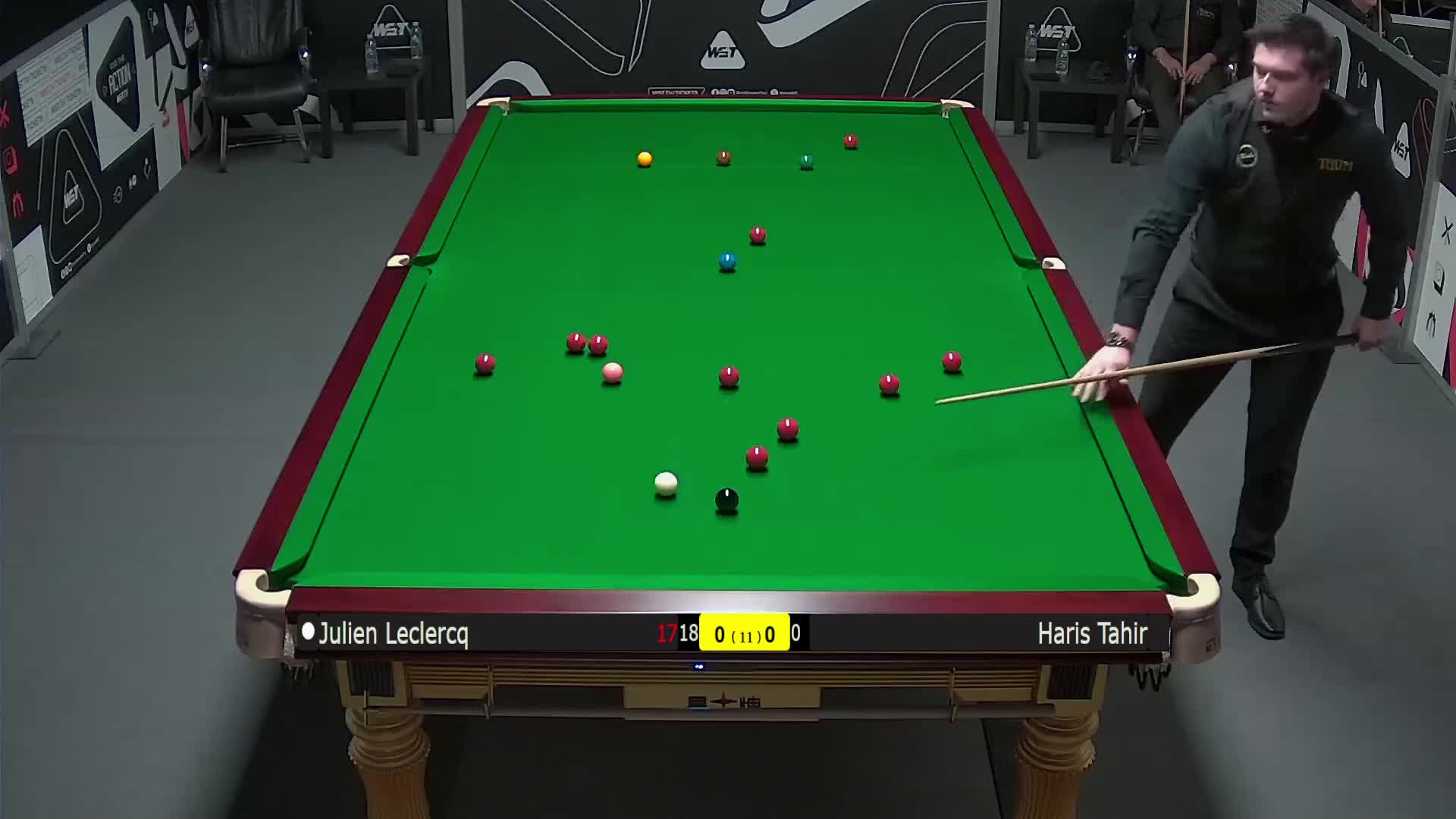 朱利安·勒克莱尔VS哈里斯·塔希尔 2025斯诺克英锦赛资格赛 第一局