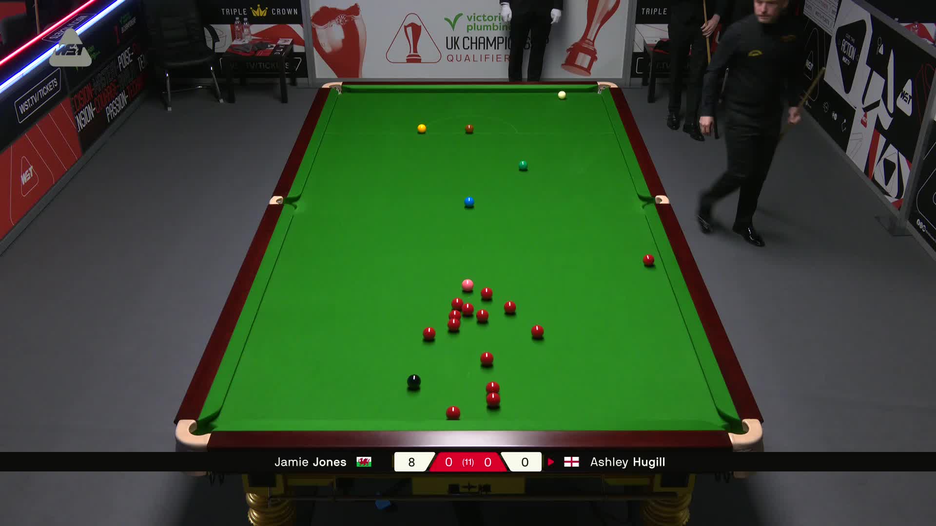 詹姆·琼斯VS阿什利·赫吉尔 2025斯诺克英锦赛资格赛 第一局