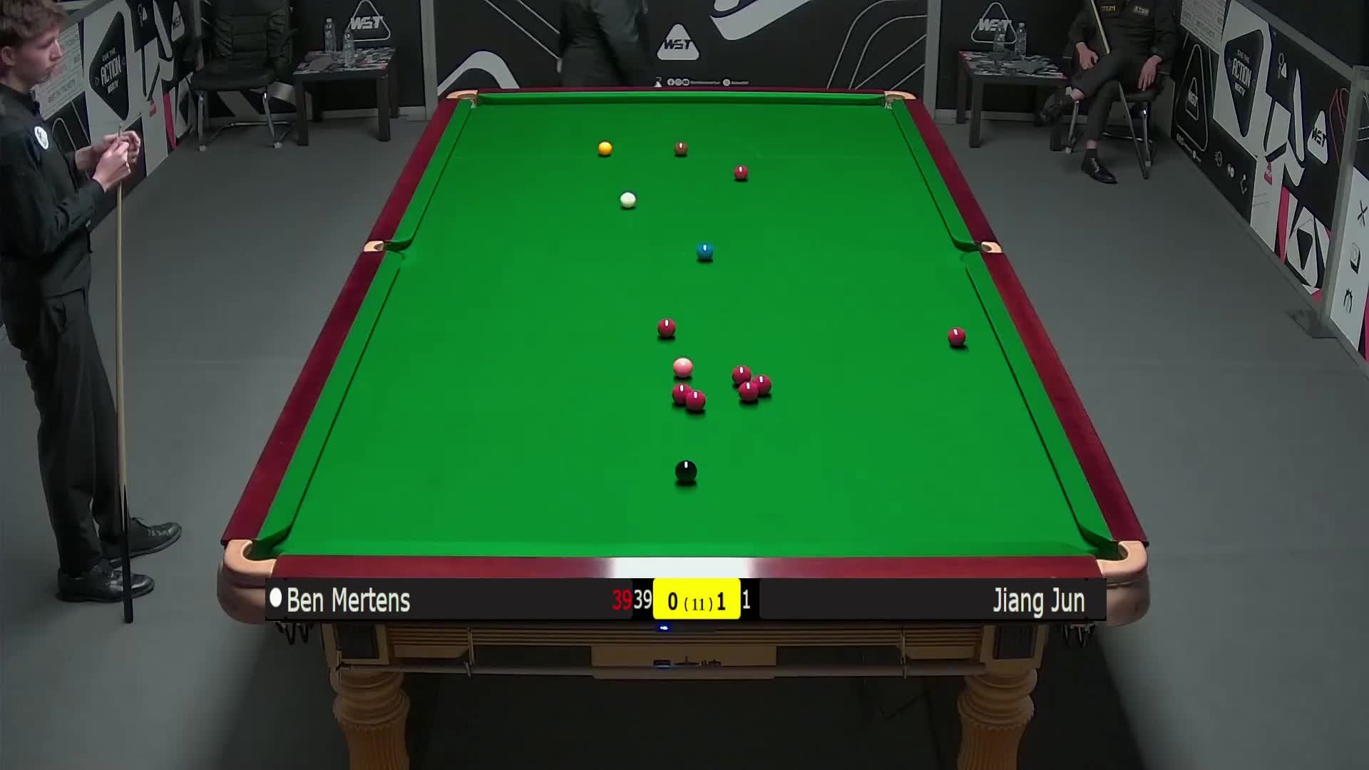 本·米尔滕斯VS江俊 2025斯诺克英锦赛资格赛 第二局