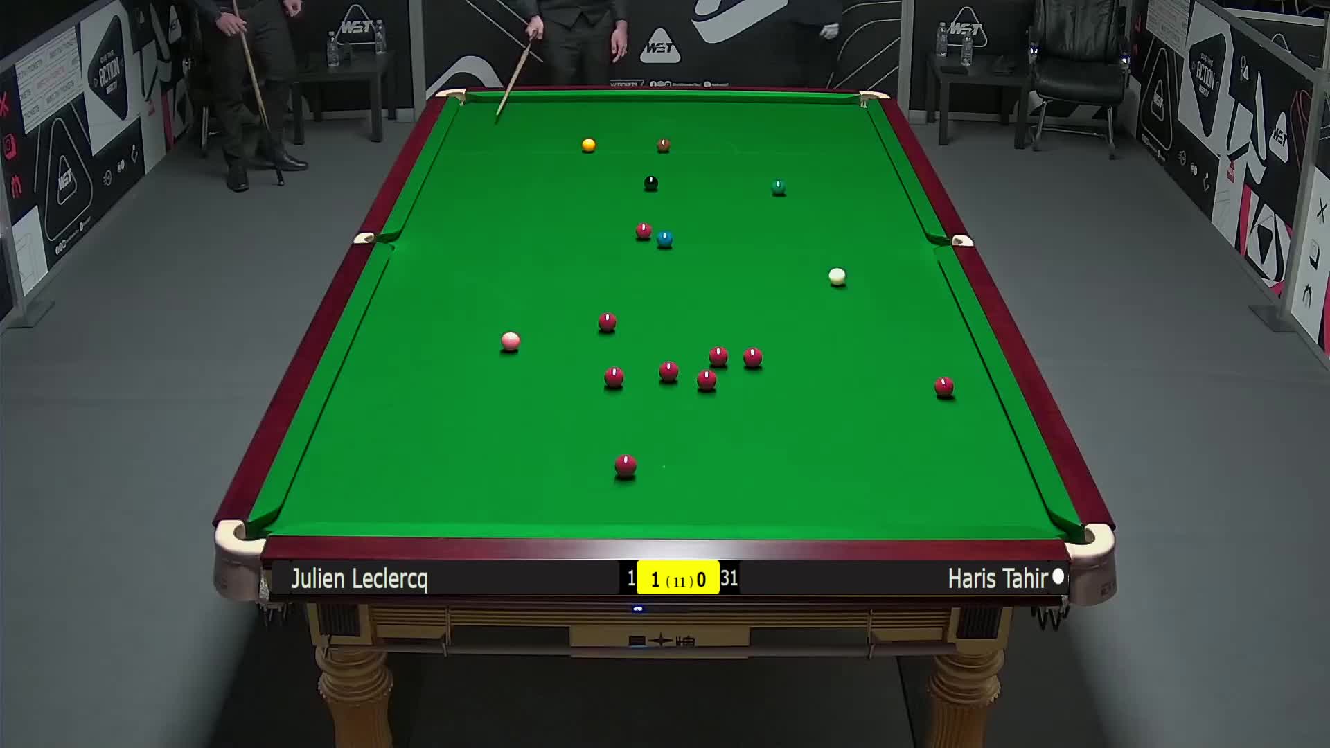 朱利安·勒克莱尔VS哈里斯·塔希尔 2025斯诺克英锦赛资格赛 第二局