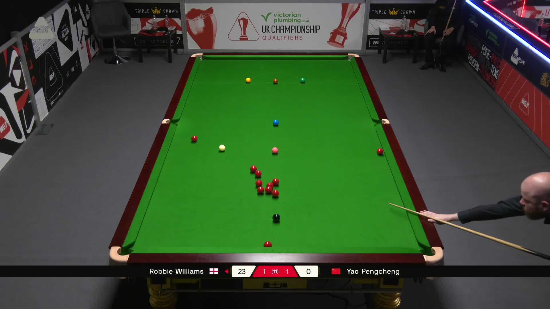 罗比·威廉姆斯VS姚朋成 2025斯诺克英锦赛资格赛 第三局