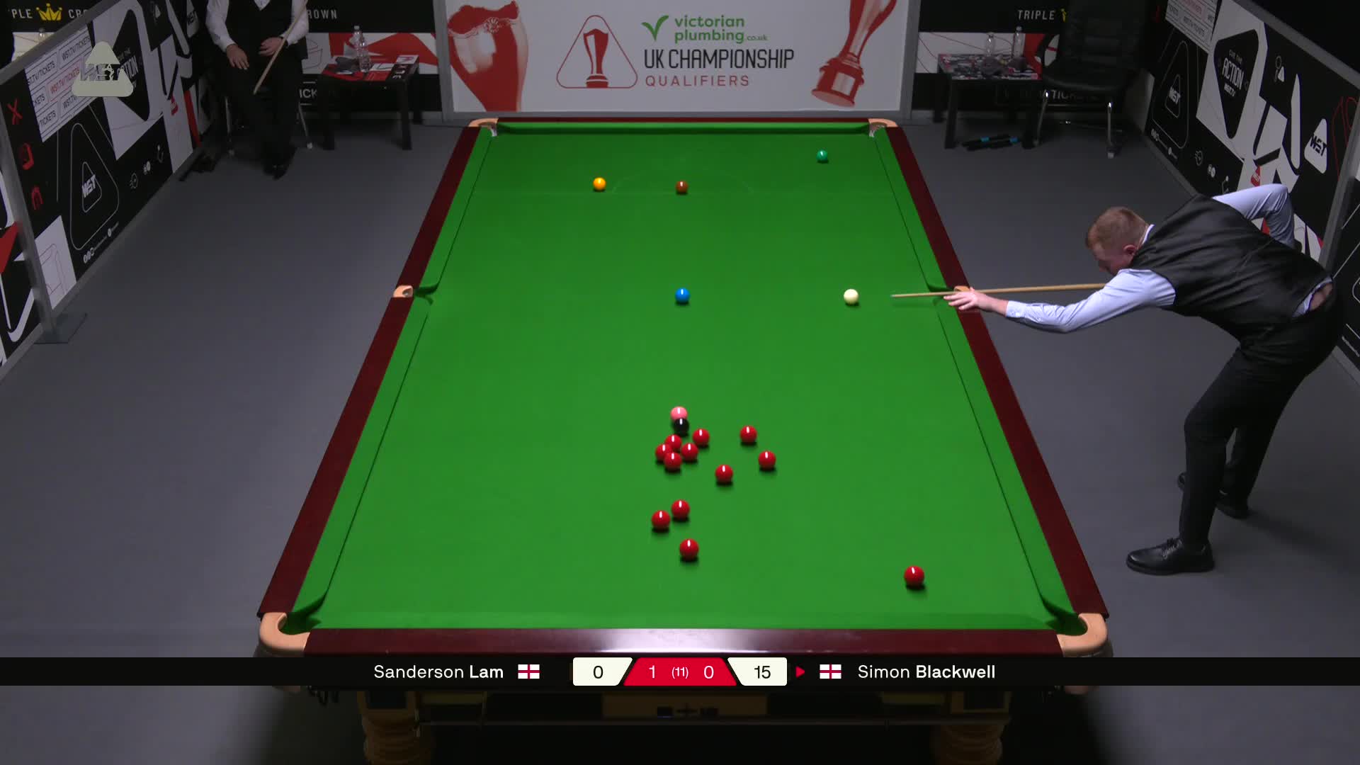 林杉峰VS西蒙·布莱克威尔 2025斯诺克英锦赛资格赛 第二局