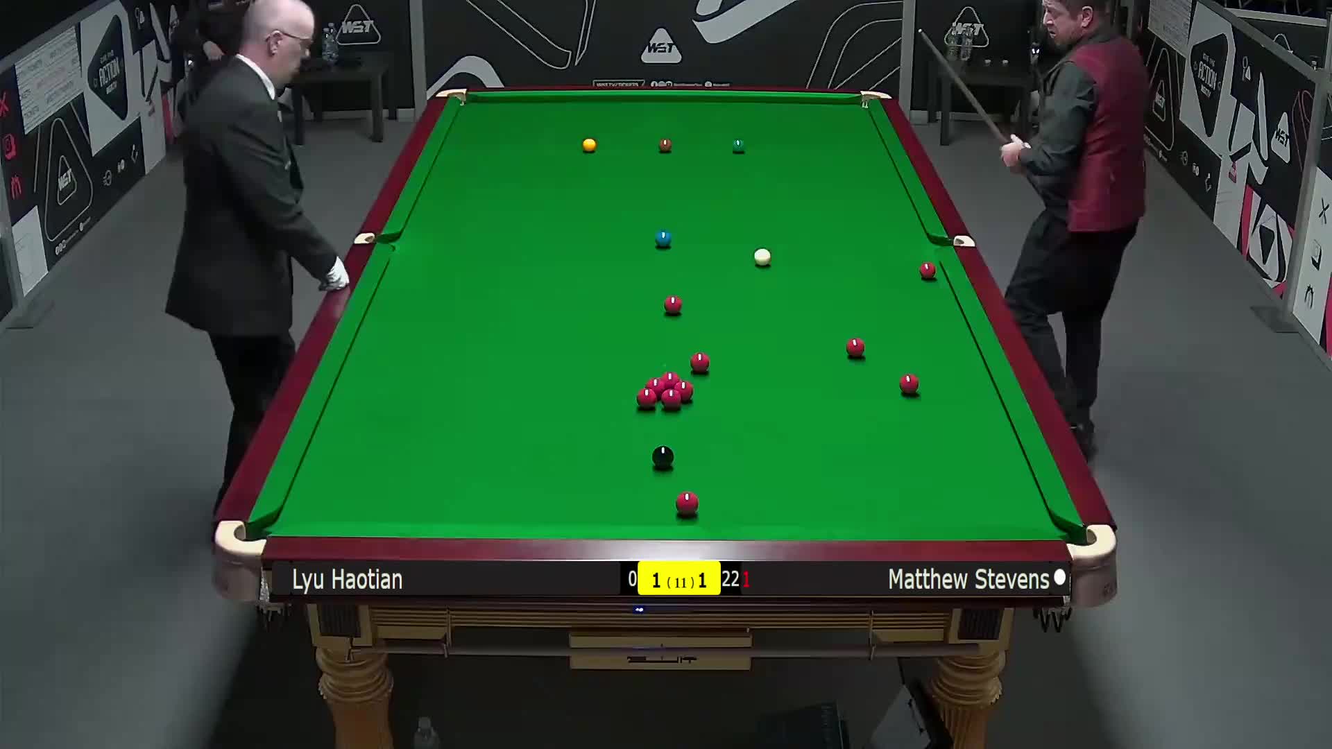吕昊天VS马修·史蒂文斯 2025斯诺克英锦赛资格赛 第三局