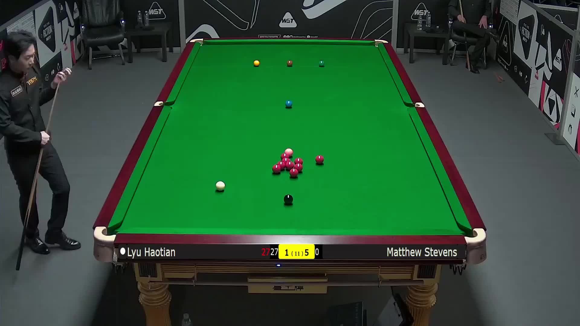 吕昊天VS马修·史蒂文斯 2025斯诺克英锦赛资格赛 第七局