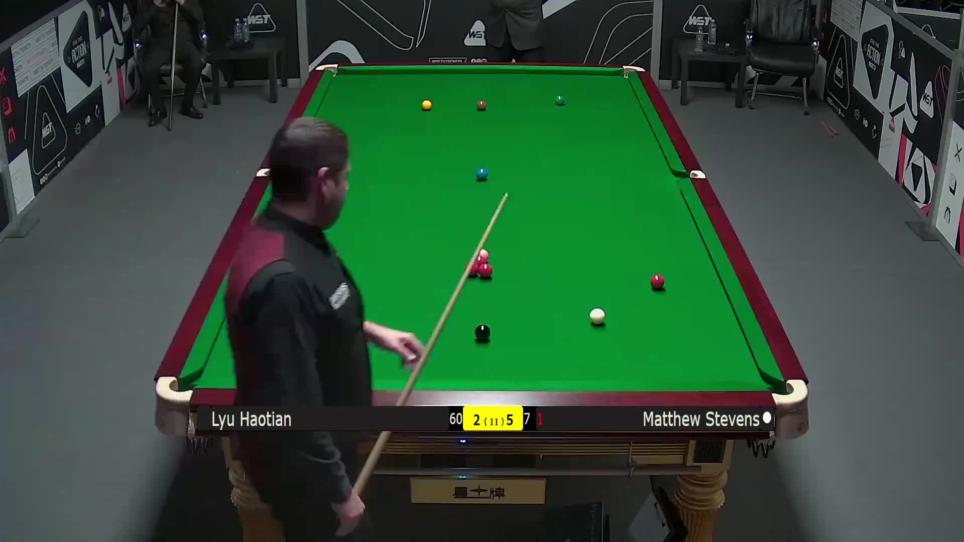 吕昊天VS马修·史蒂文斯 2025斯诺克英锦赛资格赛 第八局