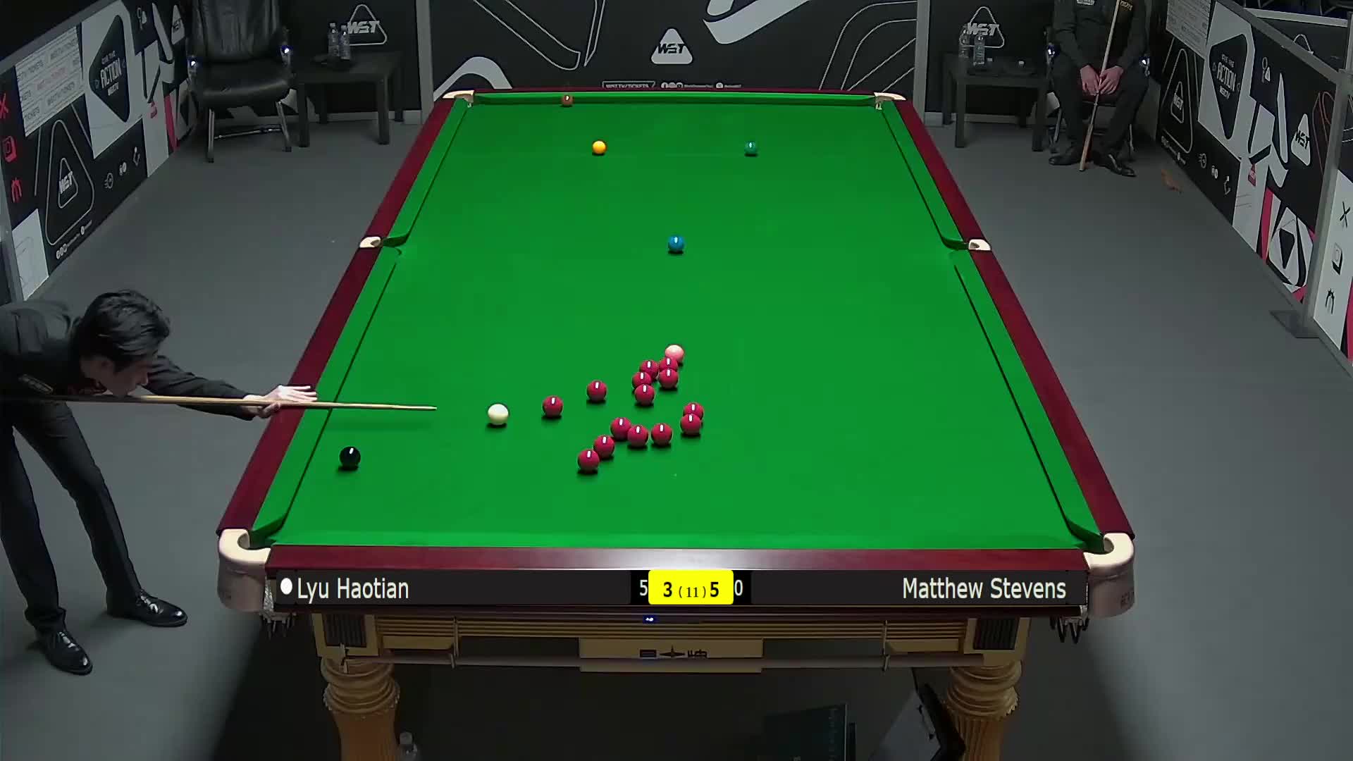 吕昊天VS马修·史蒂文斯 2025斯诺克英锦赛资格赛 第九局