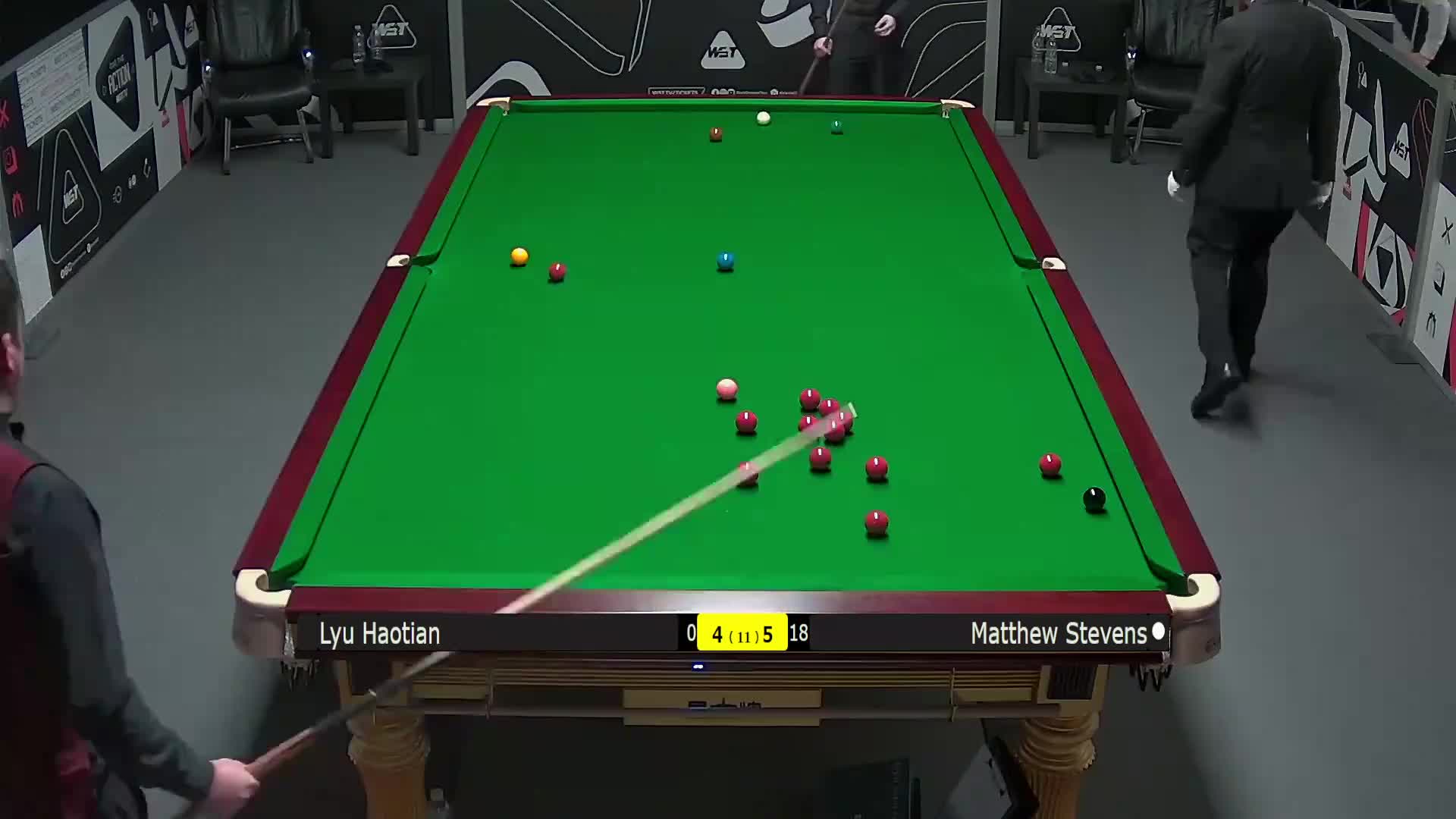 吕昊天VS马修·史蒂文斯 2025斯诺克英锦赛资格赛 第十局
