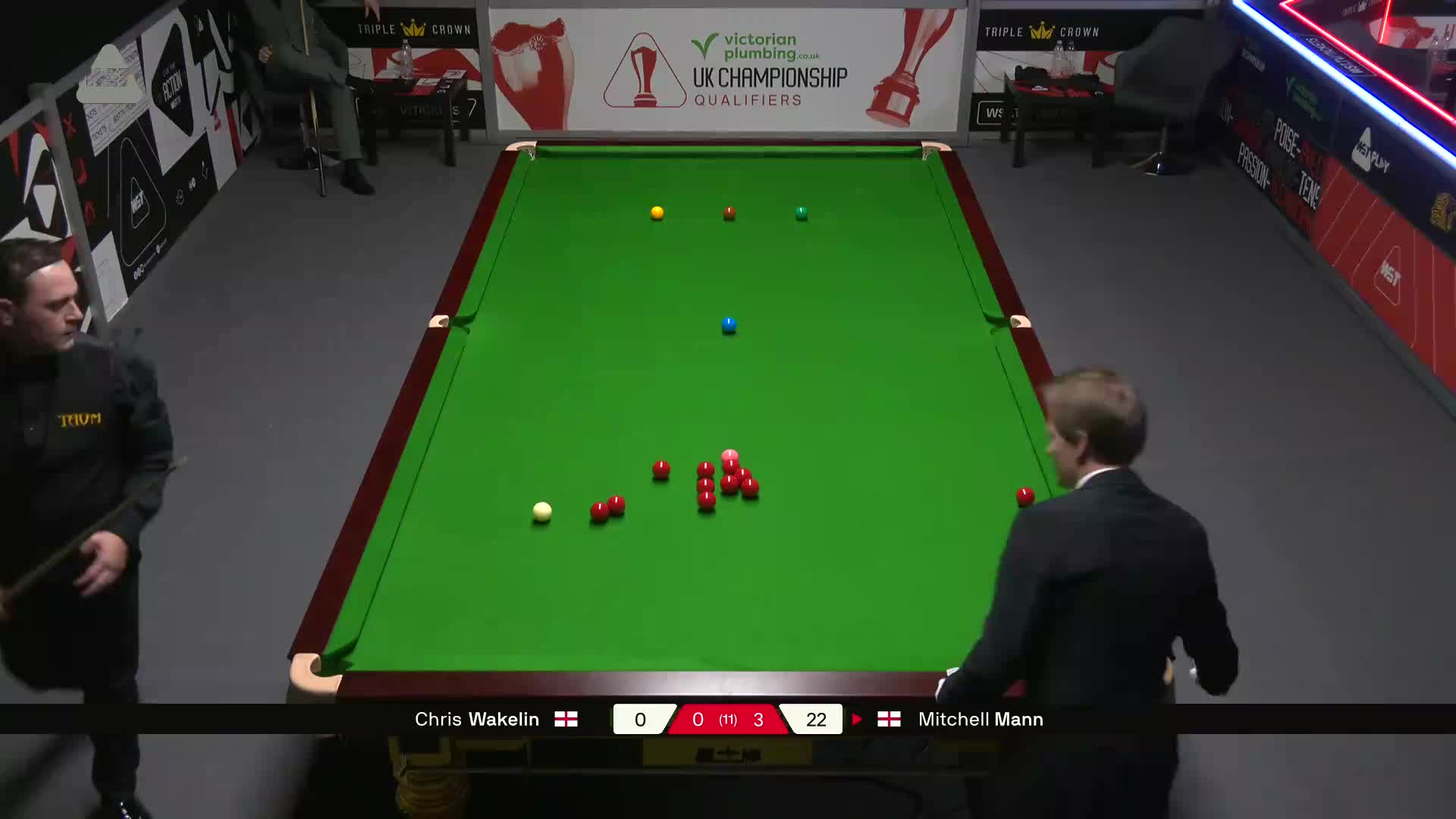 克里斯·沃克林VS米切尔·曼恩 2025斯诺克英锦赛资格赛 第四局