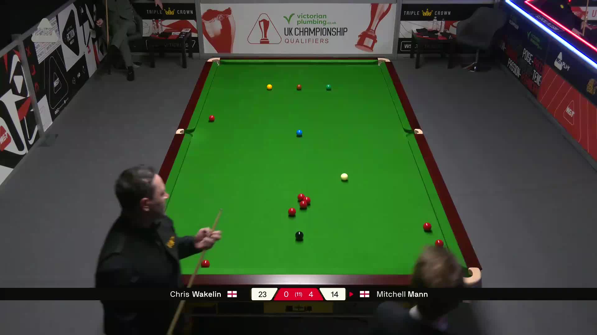 克里斯·沃克林VS米切尔·曼恩 2025斯诺克英锦赛资格赛 第五局