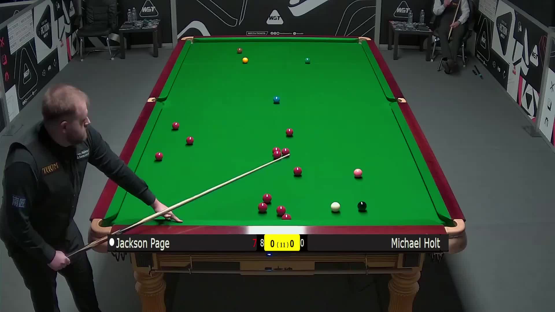 杰克逊·佩吉VS迈克尔·霍尔特 2025斯诺克英锦赛资格赛 第一局