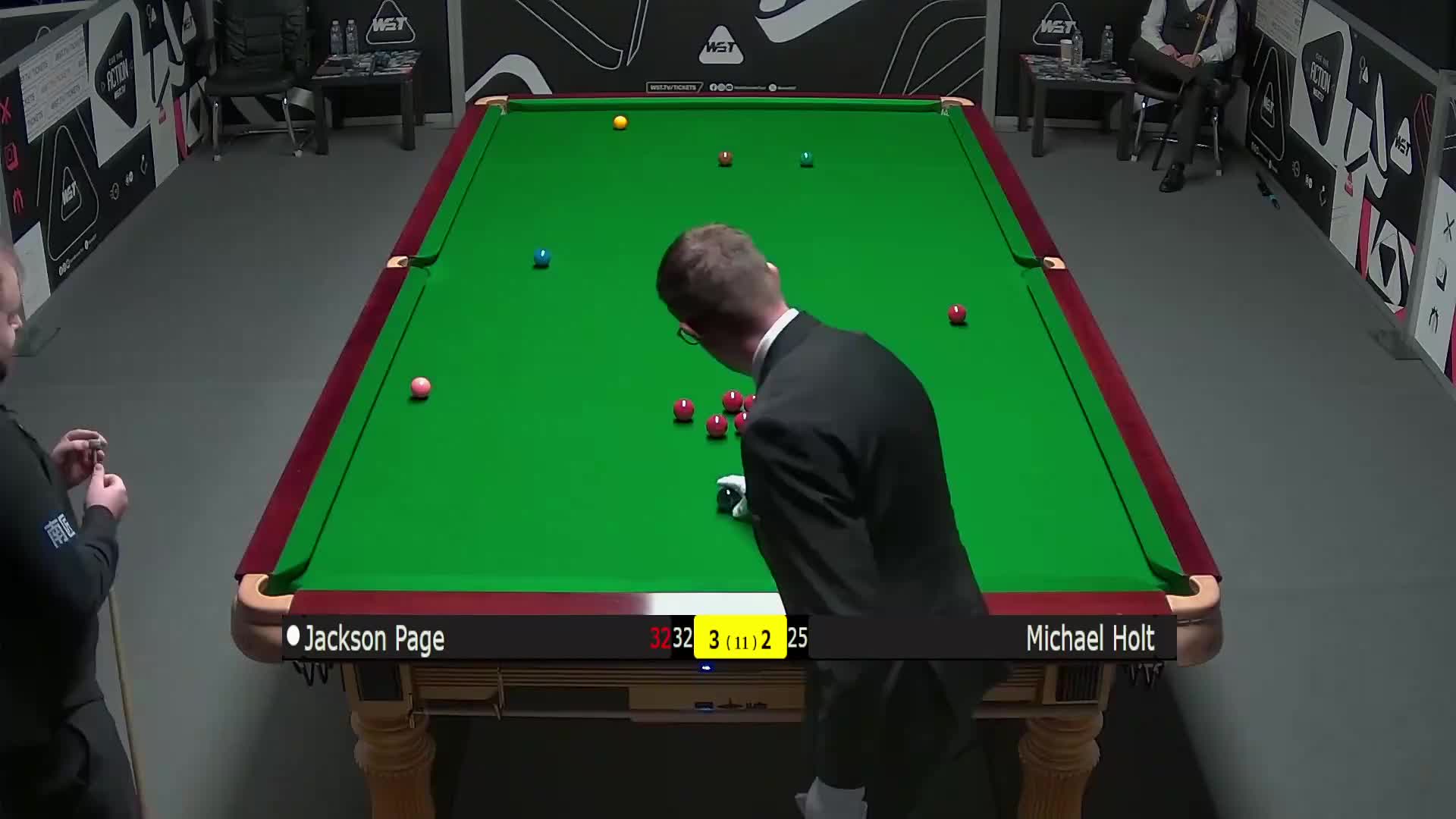 杰克逊·佩吉VS迈克尔·霍尔特 2025斯诺克英锦赛资格赛 第六局