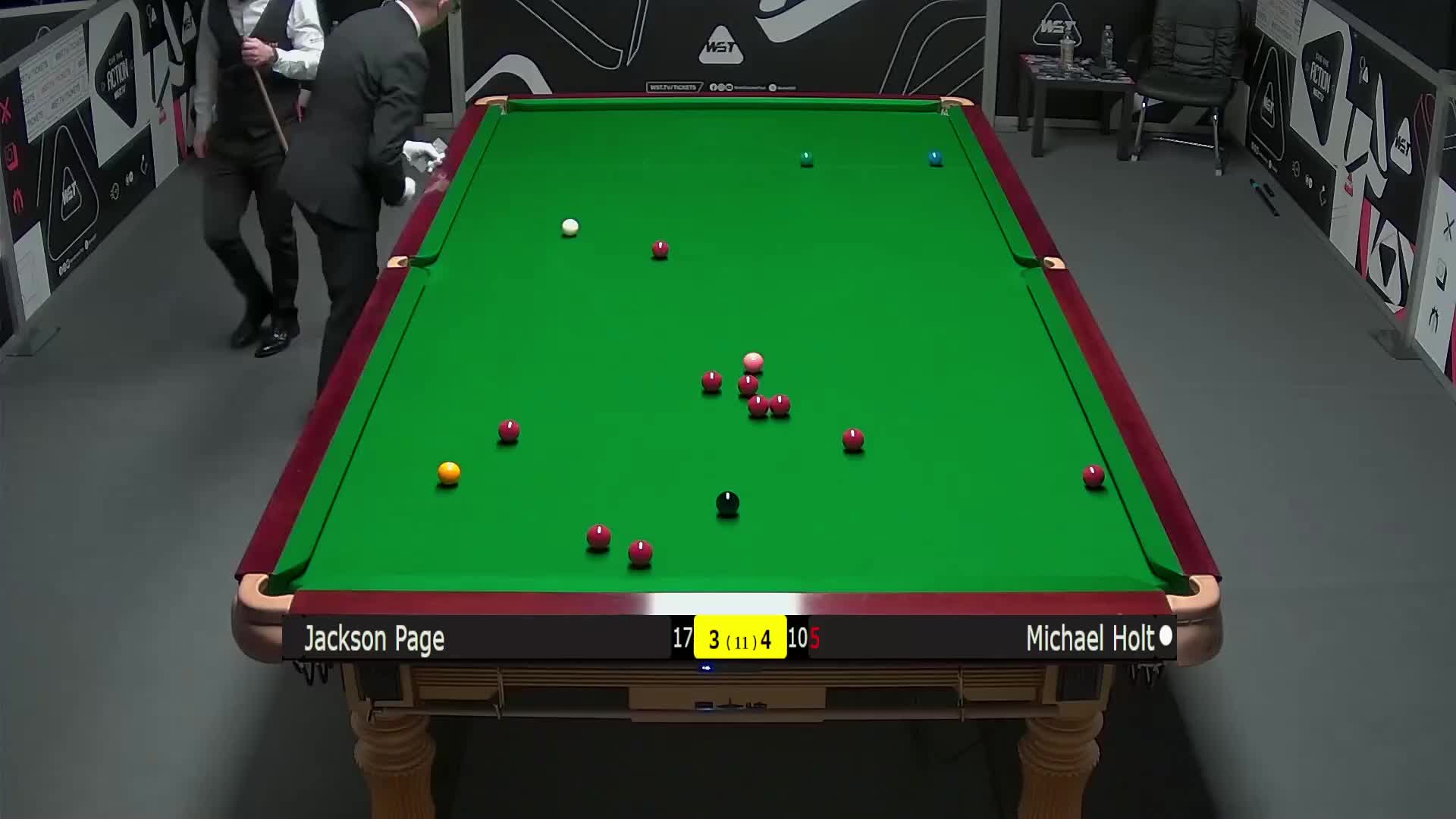 杰克逊·佩吉VS迈克尔·霍尔特 2025斯诺克英锦赛资格赛 第八局