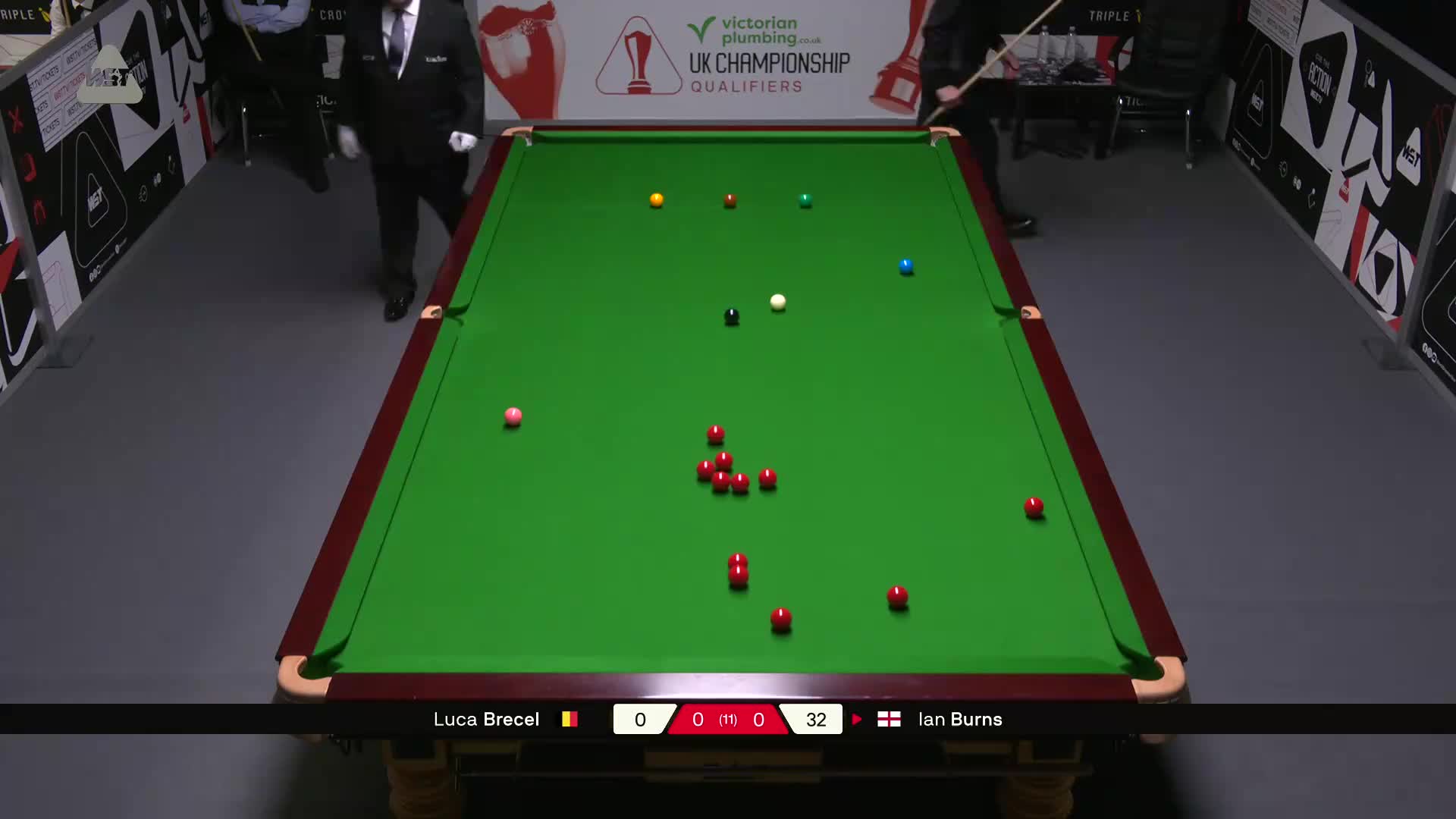 卢卡·布雷切尔VS伊恩·伯恩斯 2025斯诺克英锦赛资格赛 第一局
