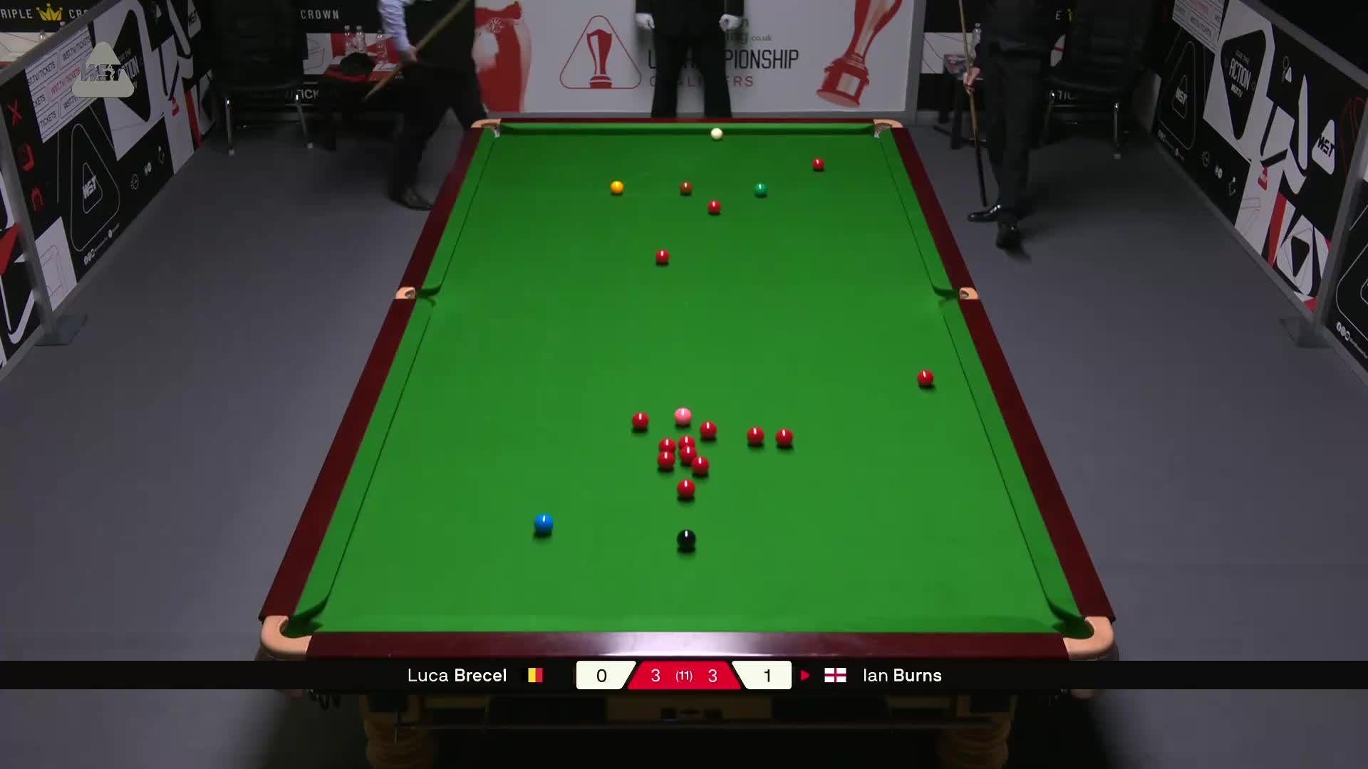 卢卡·布雷切尔VS伊恩·伯恩斯 2025斯诺克英锦赛资格赛 第七局