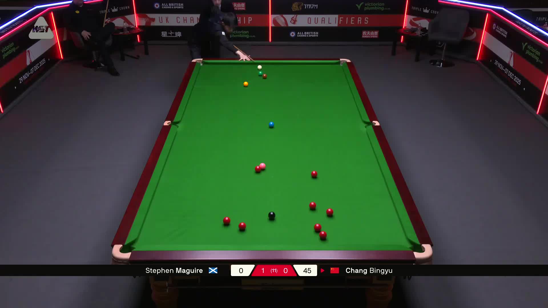斯蒂芬·马奎尔VS常冰玉 2025斯诺克英锦赛资格赛 第二局
