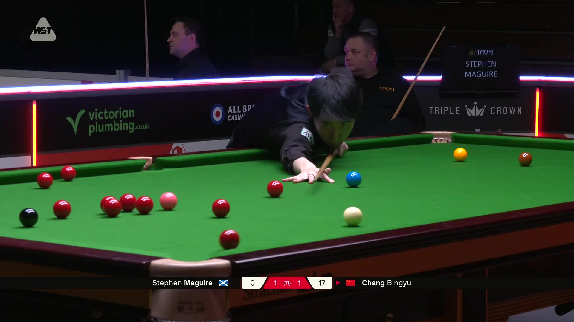 斯蒂芬·马奎尔VS常冰玉 2025斯诺克英锦赛资格赛 第三局