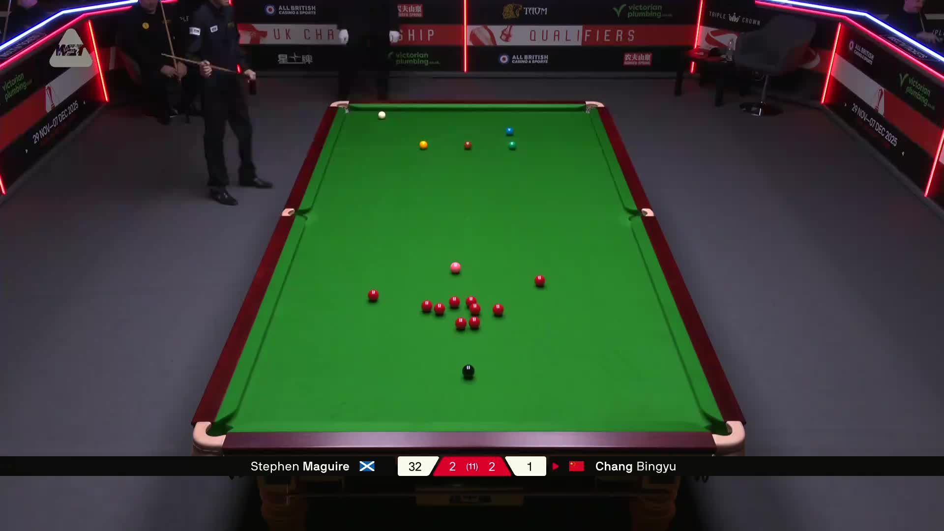 斯蒂芬·马奎尔VS常冰玉 2025斯诺克英锦赛资格赛 第五局