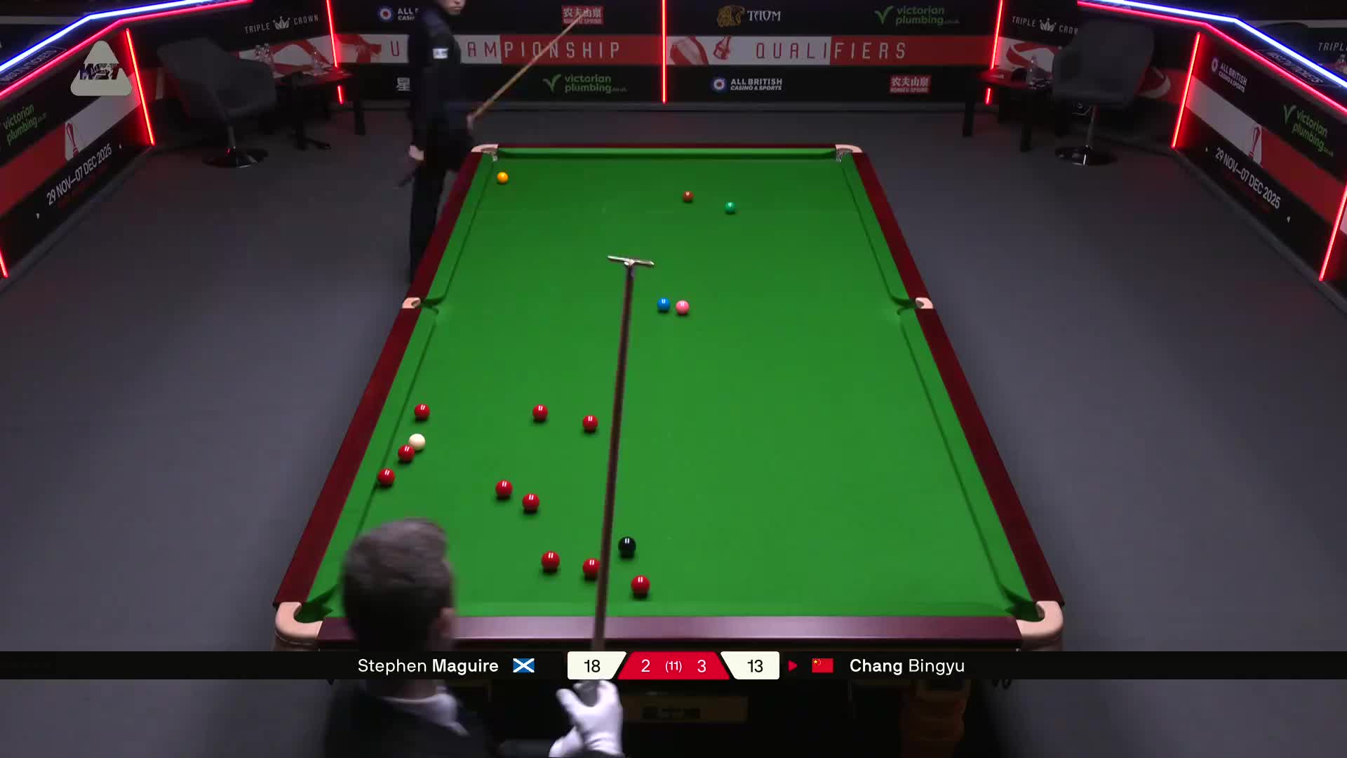 斯蒂芬·马奎尔VS常冰玉 2025斯诺克英锦赛资格赛 第六局