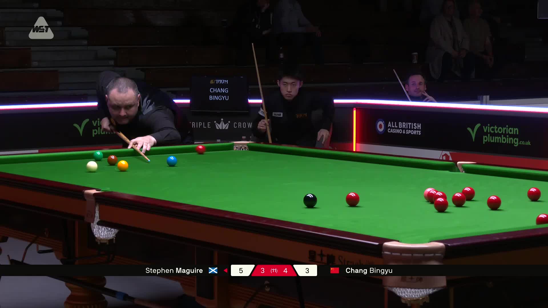 斯蒂芬·马奎尔VS常冰玉 2025斯诺克英锦赛资格赛 第八局