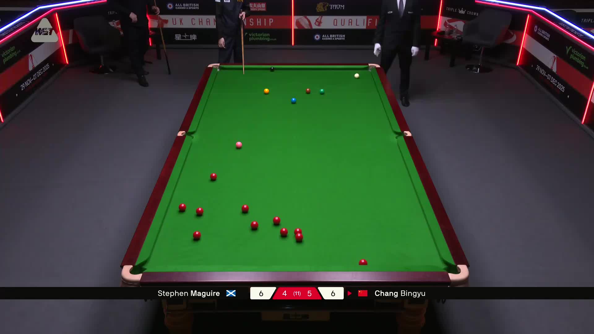 斯蒂芬·马奎尔VS常冰玉 2025斯诺克英锦赛资格赛 第十局