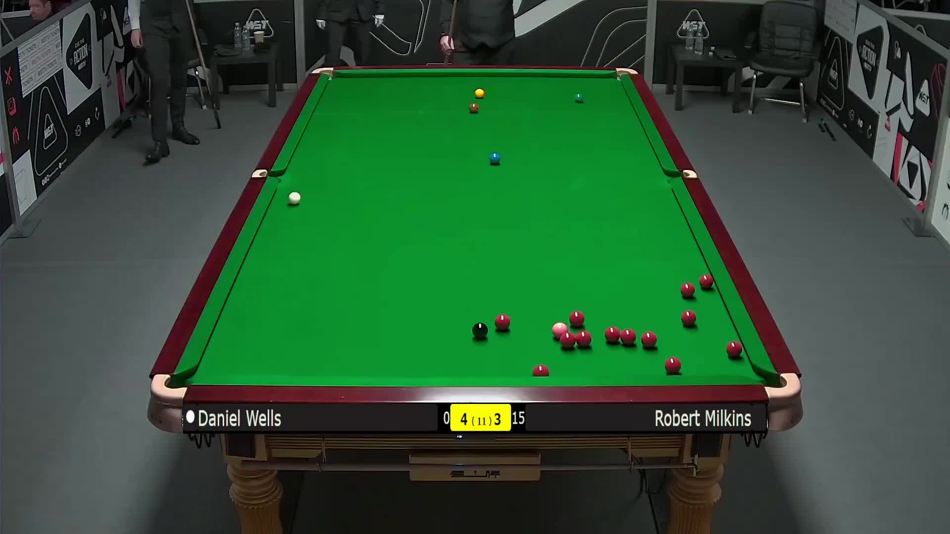 丹尼尔·威尔斯VS罗伯特·米尔金斯 2025斯诺克英锦赛资格赛 第八局