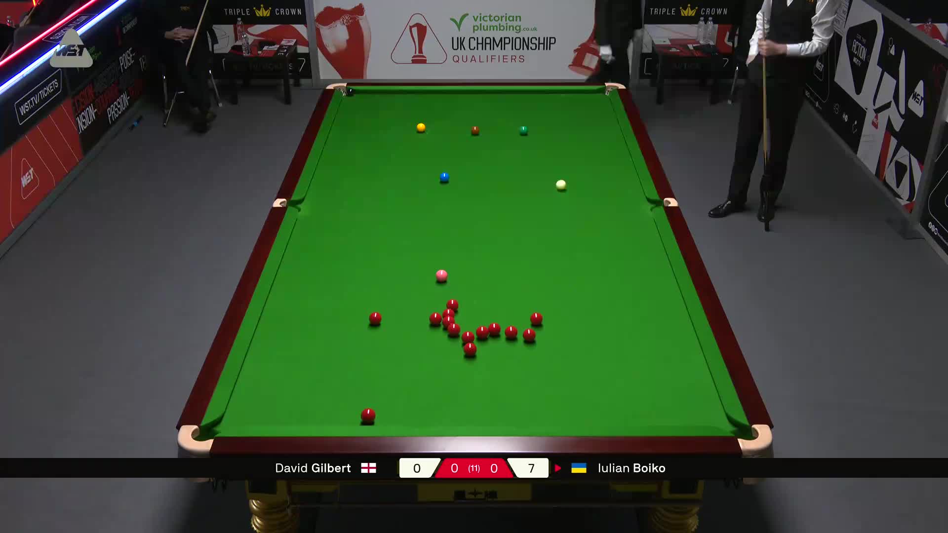 大卫·吉尔伯特VS尤里安·伯伊科 2025斯诺克英锦赛资格赛 第一局