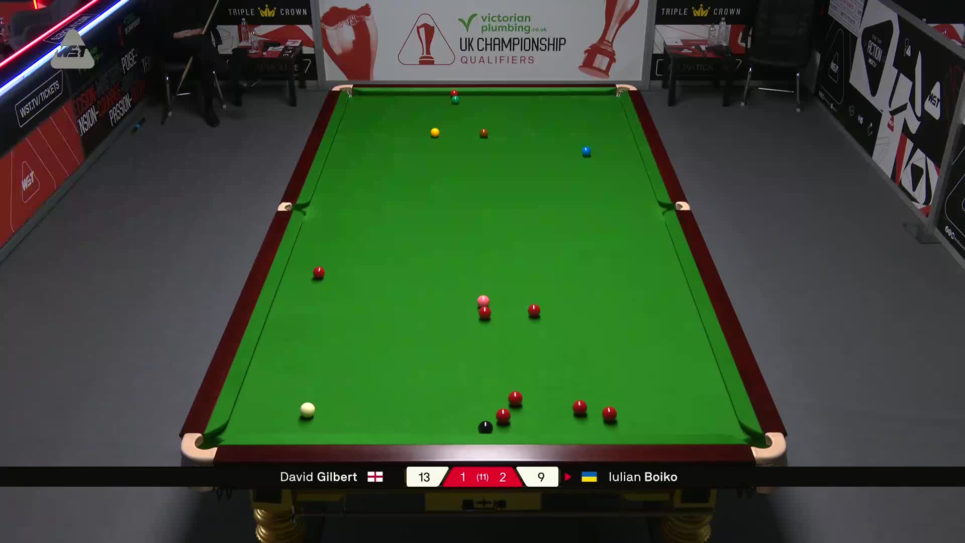 大卫·吉尔伯特VS尤里安·伯伊科 2025斯诺克英锦赛资格赛 第四局